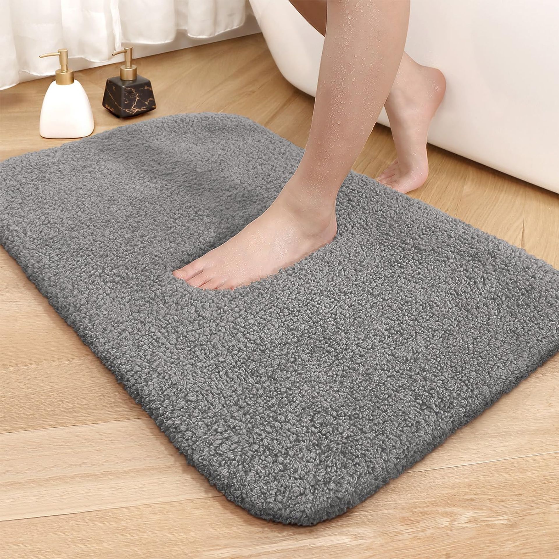 COLOR&GEOMETRY Bath Mat 50 X 80 Cm, Bathroom Mat Absorbent, Non
