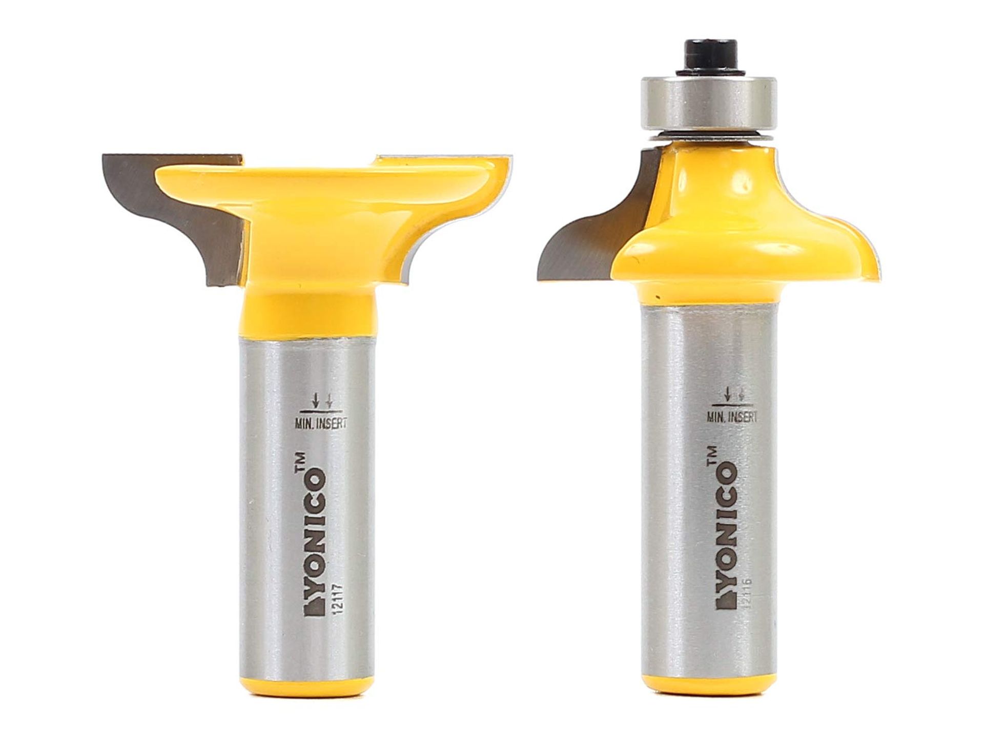 Medium Ogee Entry Door Profile Router Bit Set 1/2-Inch Shank C3 Carbide Blades - Yellow 12223