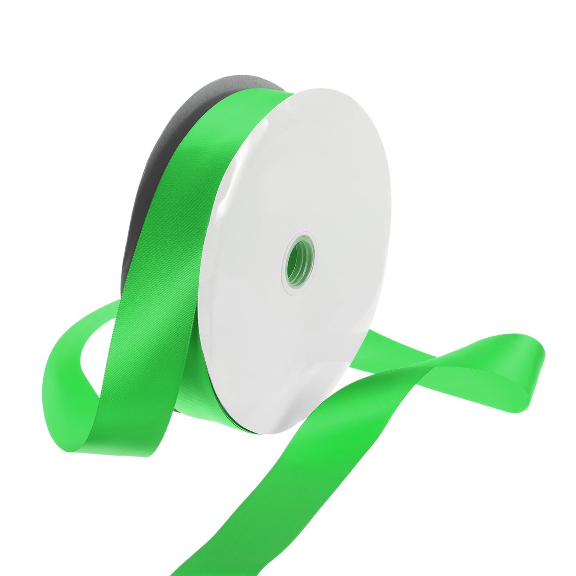 Rebower 38mm Satin Ribbon 91m Thick Double Face Grosgrain Silk Ribbon, [for Gift Wrapping, Hair Bows, Wedding, Cake, Flower] - 100 Yard/300ft/ Green