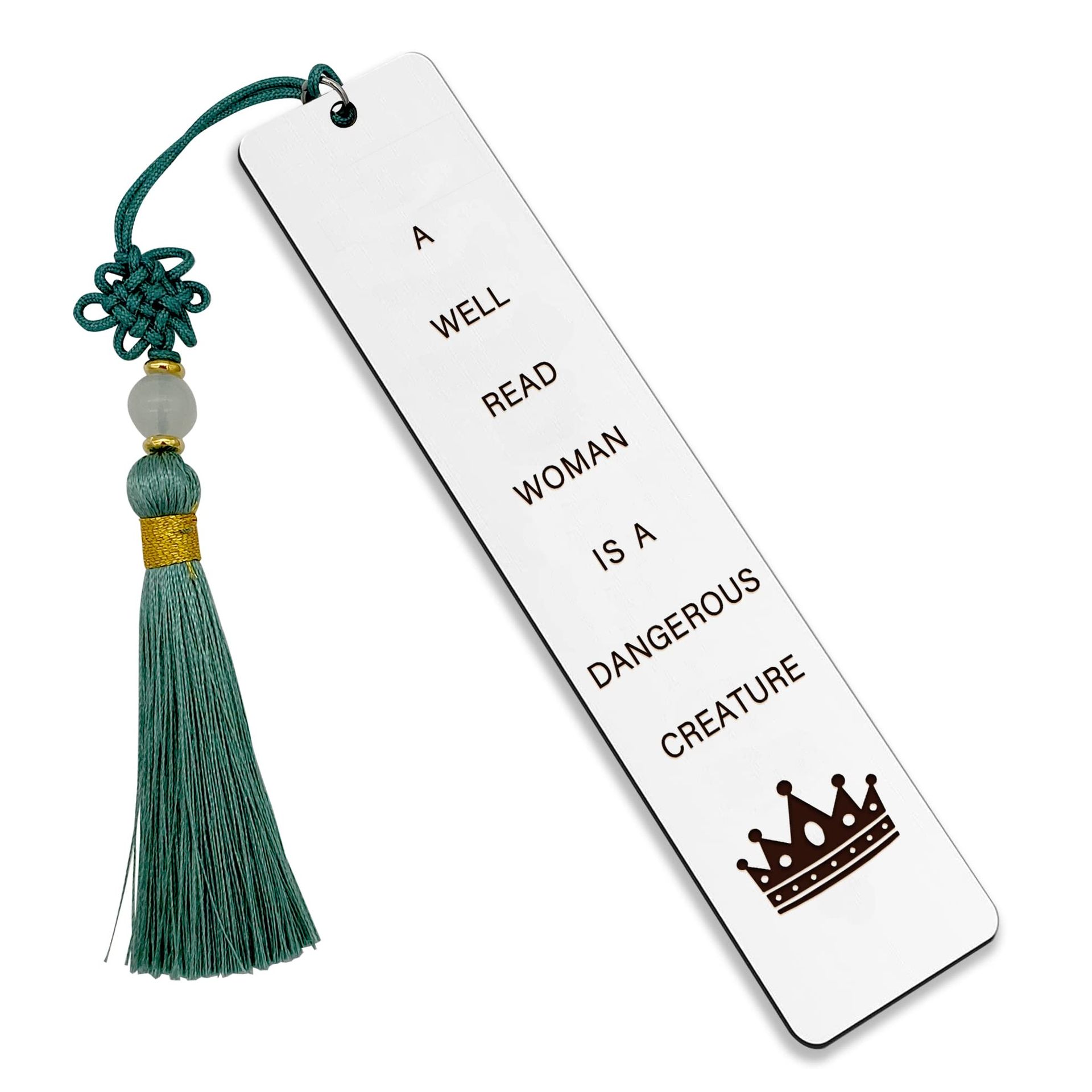 HUBAO Inspirational Women Metal Bookmark with Tassel for Women Girls Daughter Students Teacher Mother Sister Aunt Book Lover Mother's Day Retirement Christmas Birthday Gift (A9)