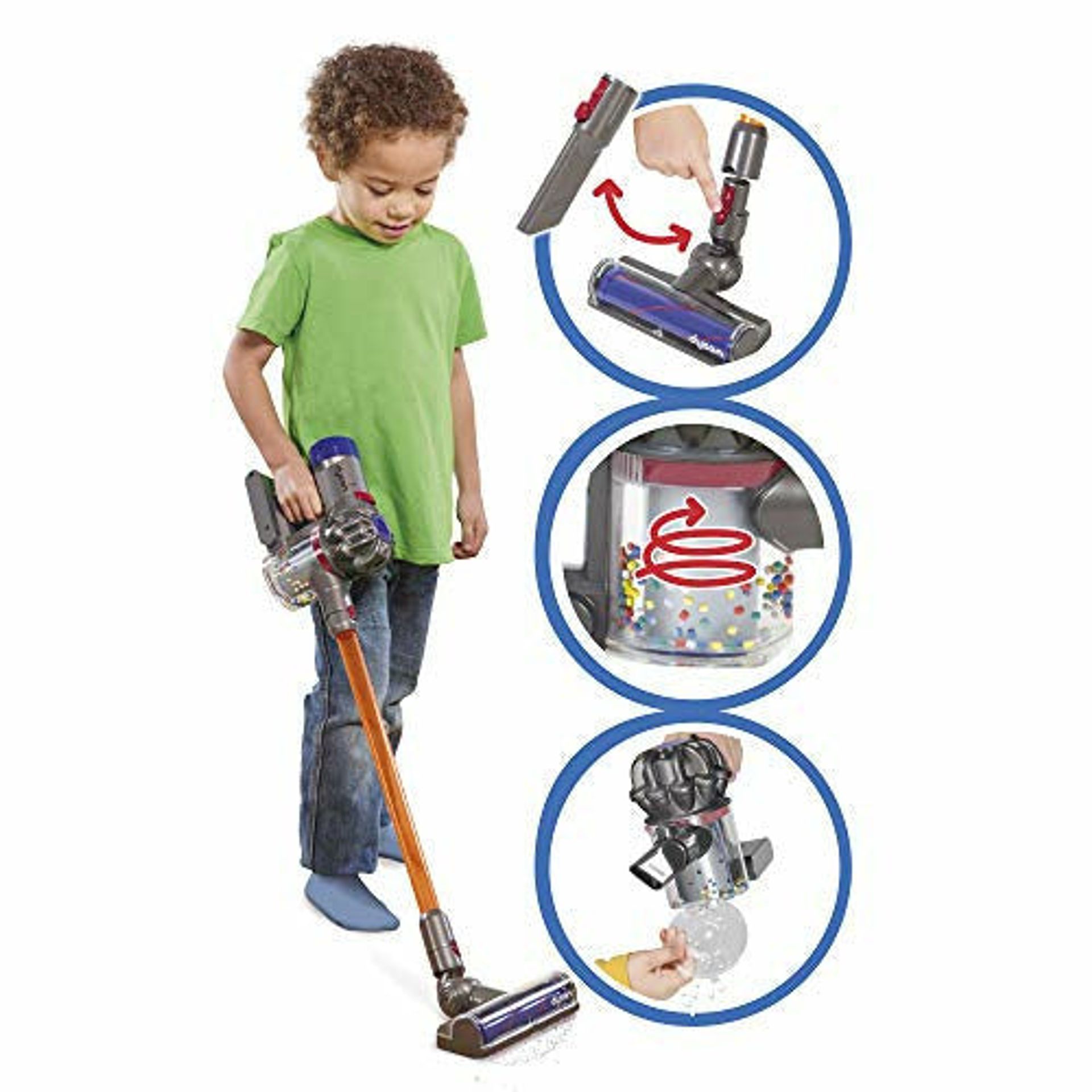 ☆値下げ☆ Dyson V8 ODS-V8 Dyson Vacuum Cleaner Toy For Kids, Grey, Orange And Purple