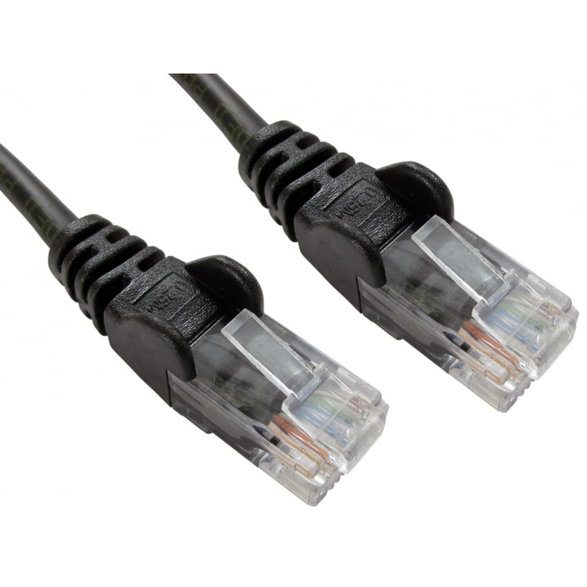 30m Black CAT5e Ethernet Cable 4 Pack - High Speed RJ45 LAN Patch Lead for Router, Modem & Network Devices