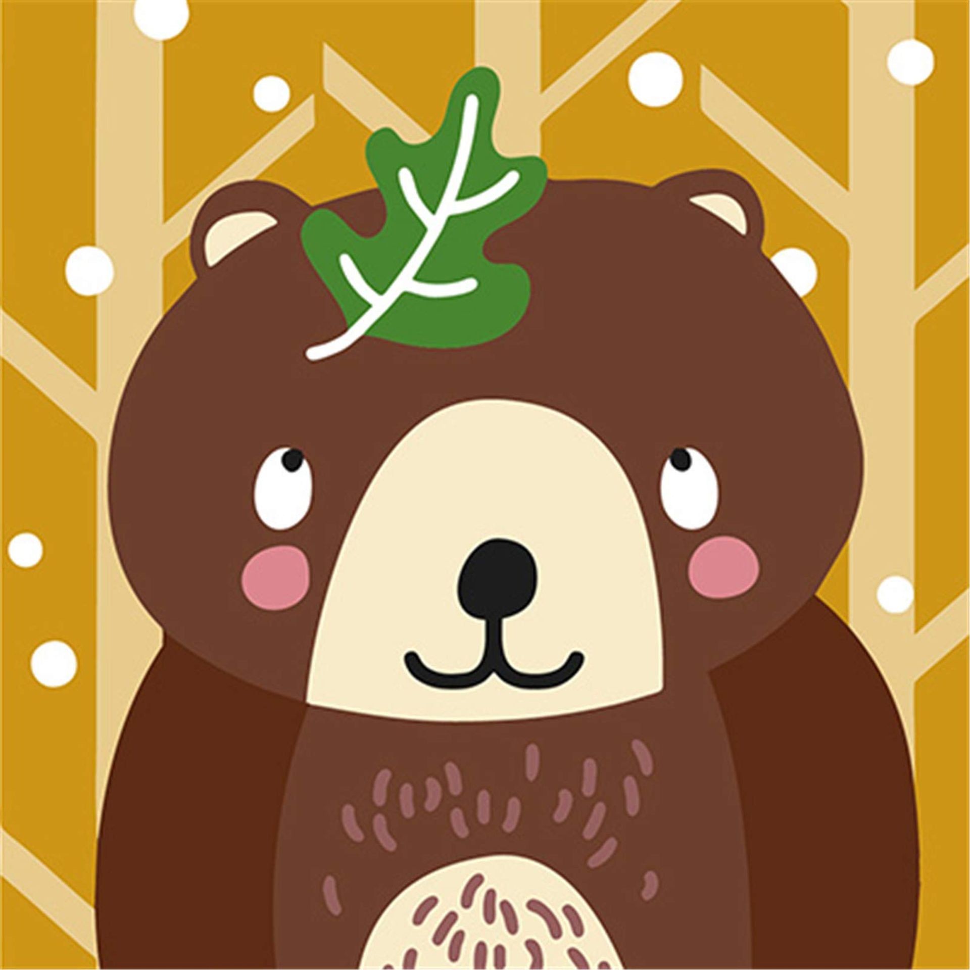 Paint by Numbers Brown Bear for Kids & Teens with Frame - Creative DIY Art Kit Ages 8-12