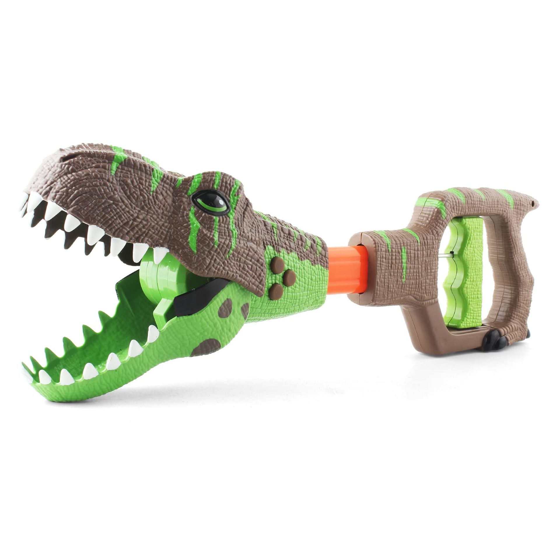 Dinosaur Chomper Toy for Kids with Lights, Sounds and Grabber Claw - Green 34cm
