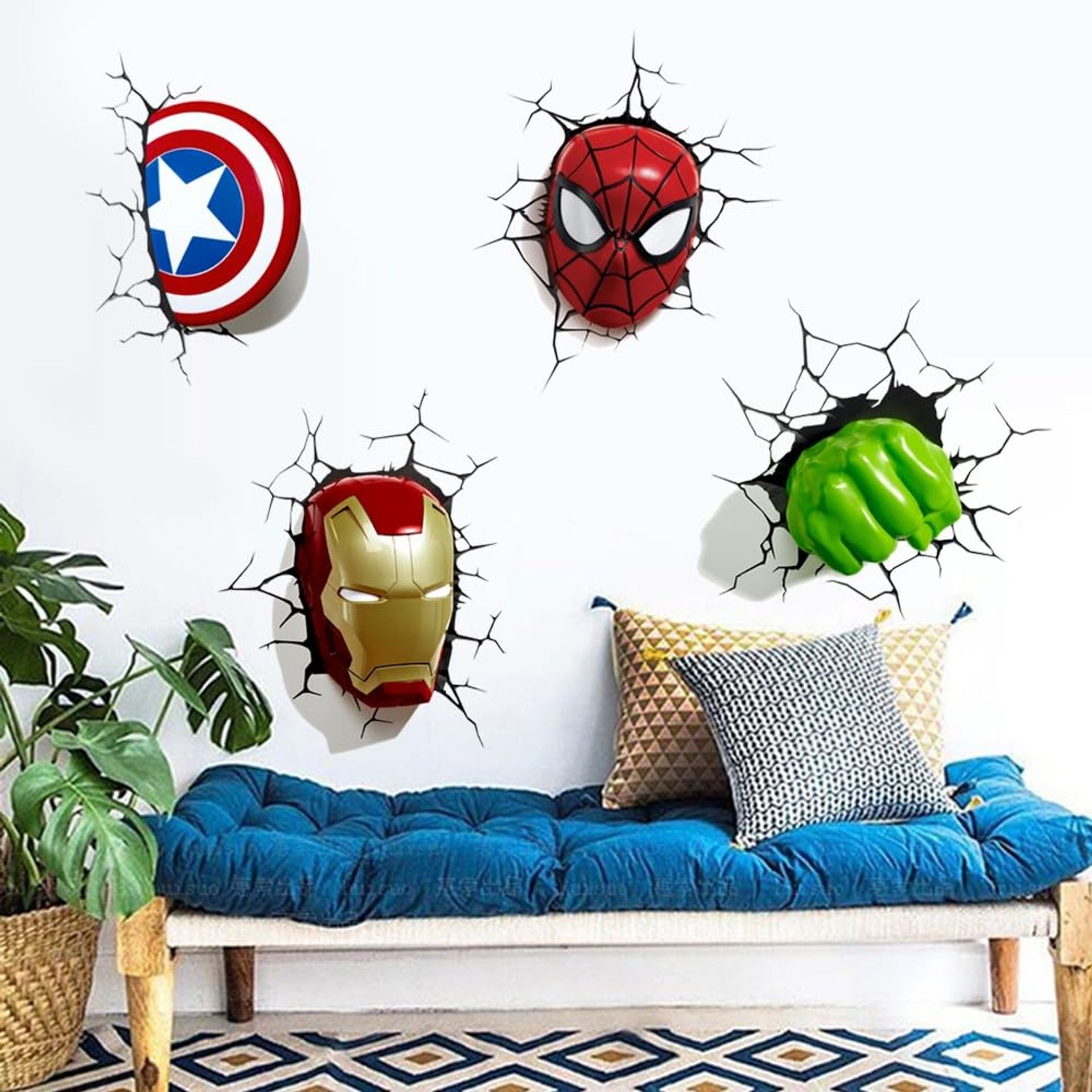 Spiderman Wall Stickers - Removable DIY Spider Decals for Kids' Rooms (15.7 x 23.7 Inch)