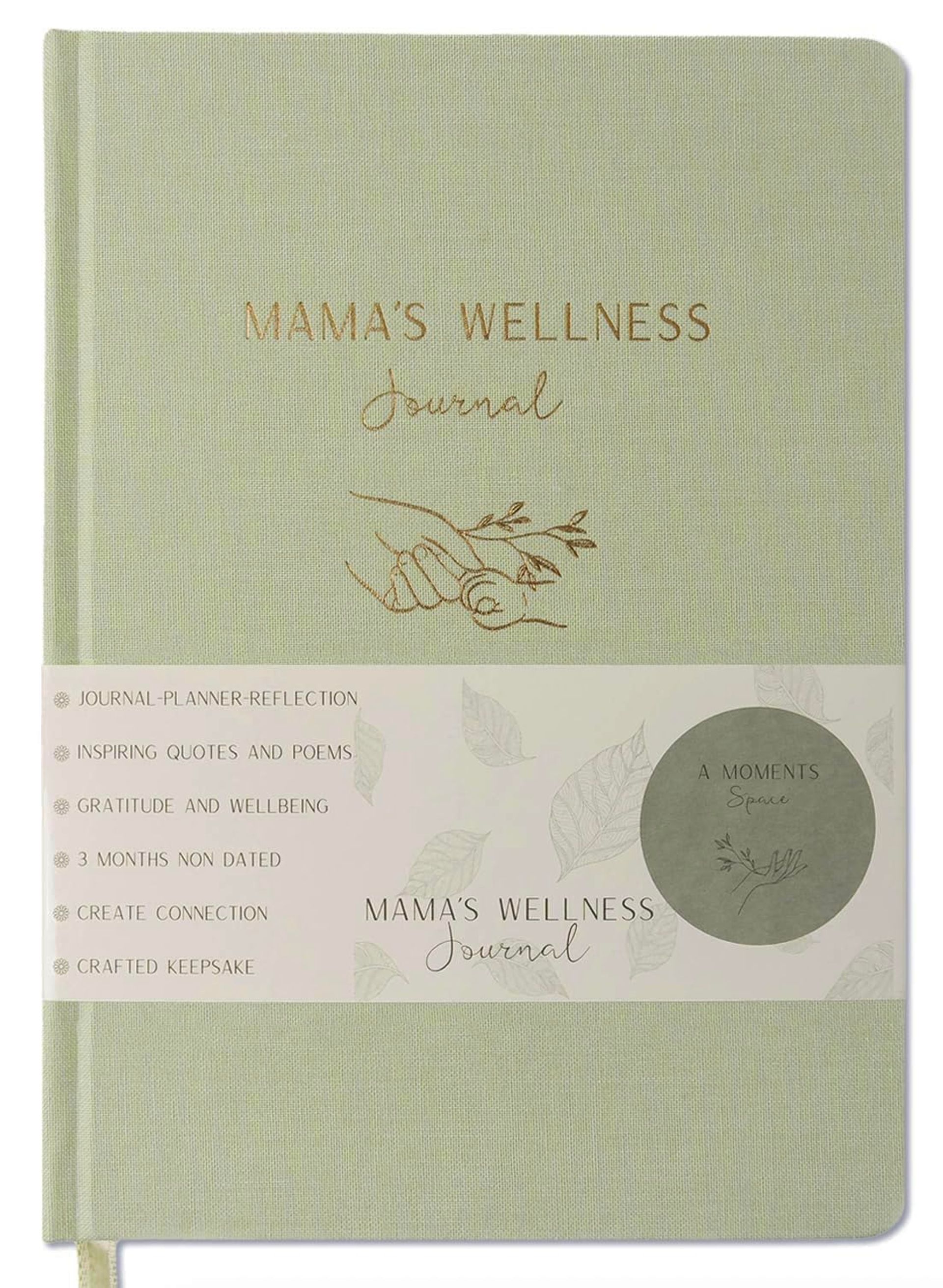 Mama’s Wellness Journal Guided Self-Care Planner Mindfulness & Gratitude for Mums - Light Sage
