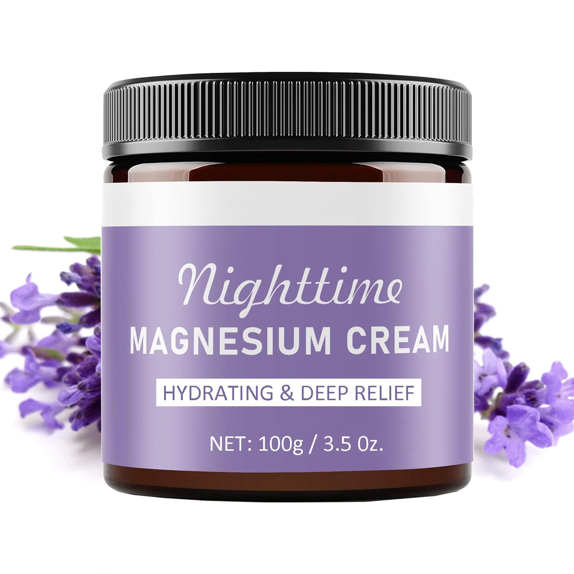 Magnesium Cream for Sleep with Lavender & Shea Butter - Calming Nighttime Lotion for Relaxation & Muscle Relief