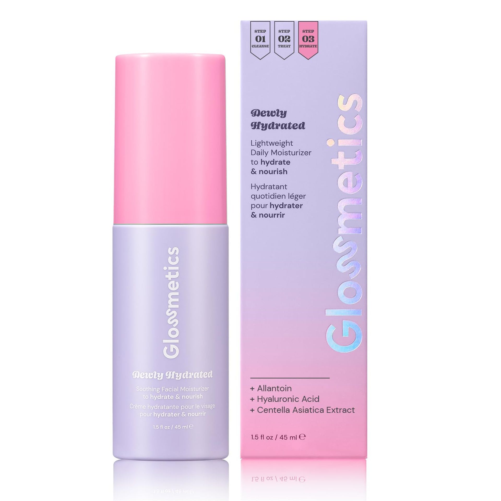 Glossmetics Dewly Hydrated Moisturiser with Centella Asiatica for Combination Skin, 45ml - Valentines