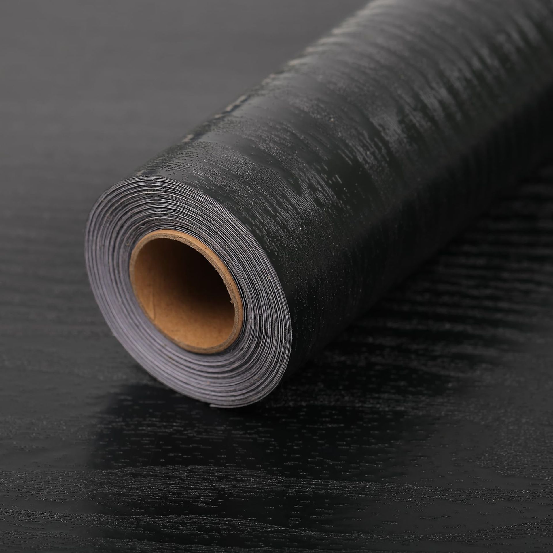 LOVADA Peel and Stick Wallpaper Black Wood Wall Paper - 17.5 x 300 Inch Self Adhesive Wallpaper Peel and Stick, Easy to Paste Wall Contact Paper for Stand Liner, Table and Door Makeover Decor