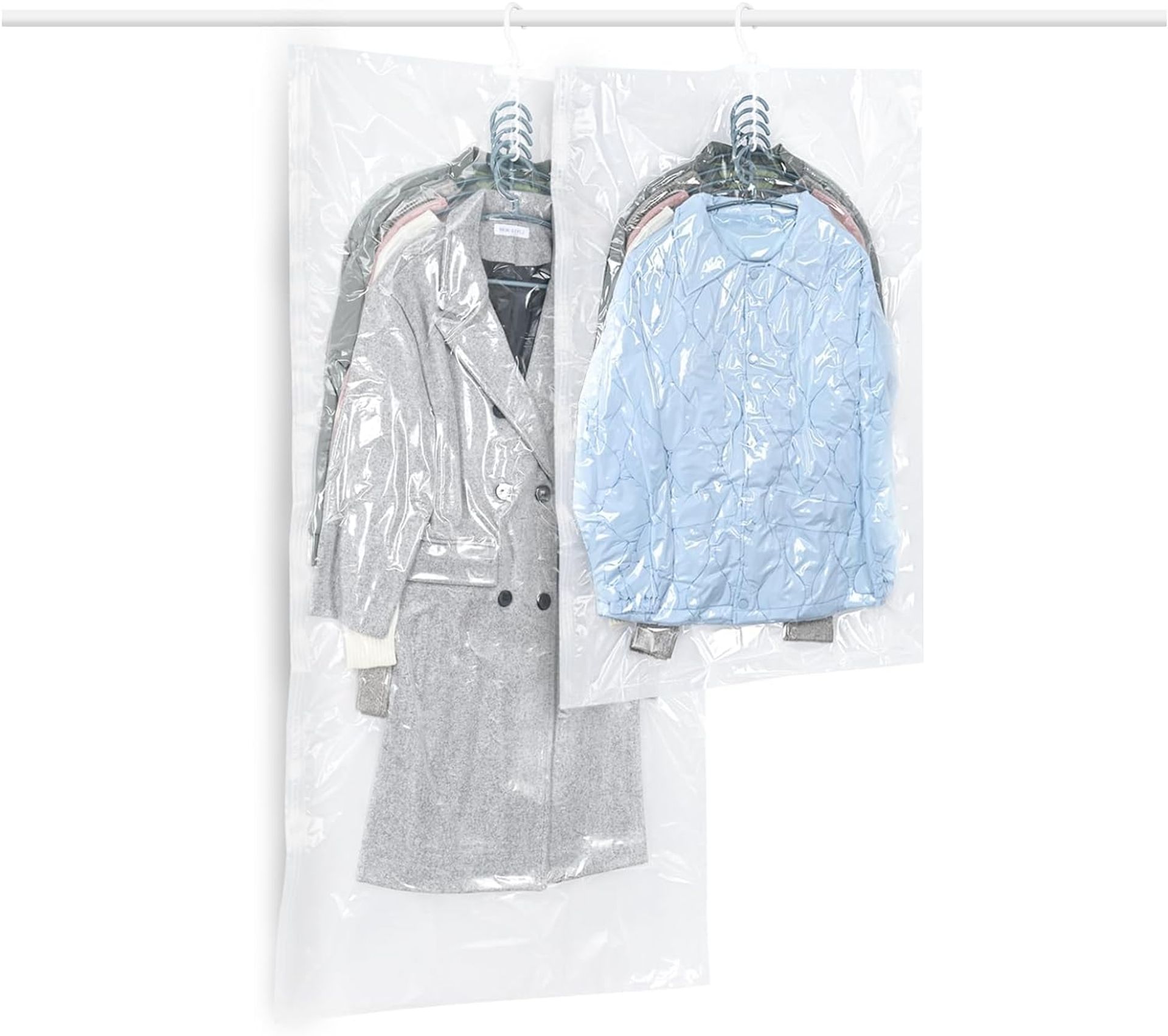 Vacuum Storage Bags, 80% More Space, 4 Pack, Double-Zip Seal, Triple Seal Turbo-Valve, 100x80cm