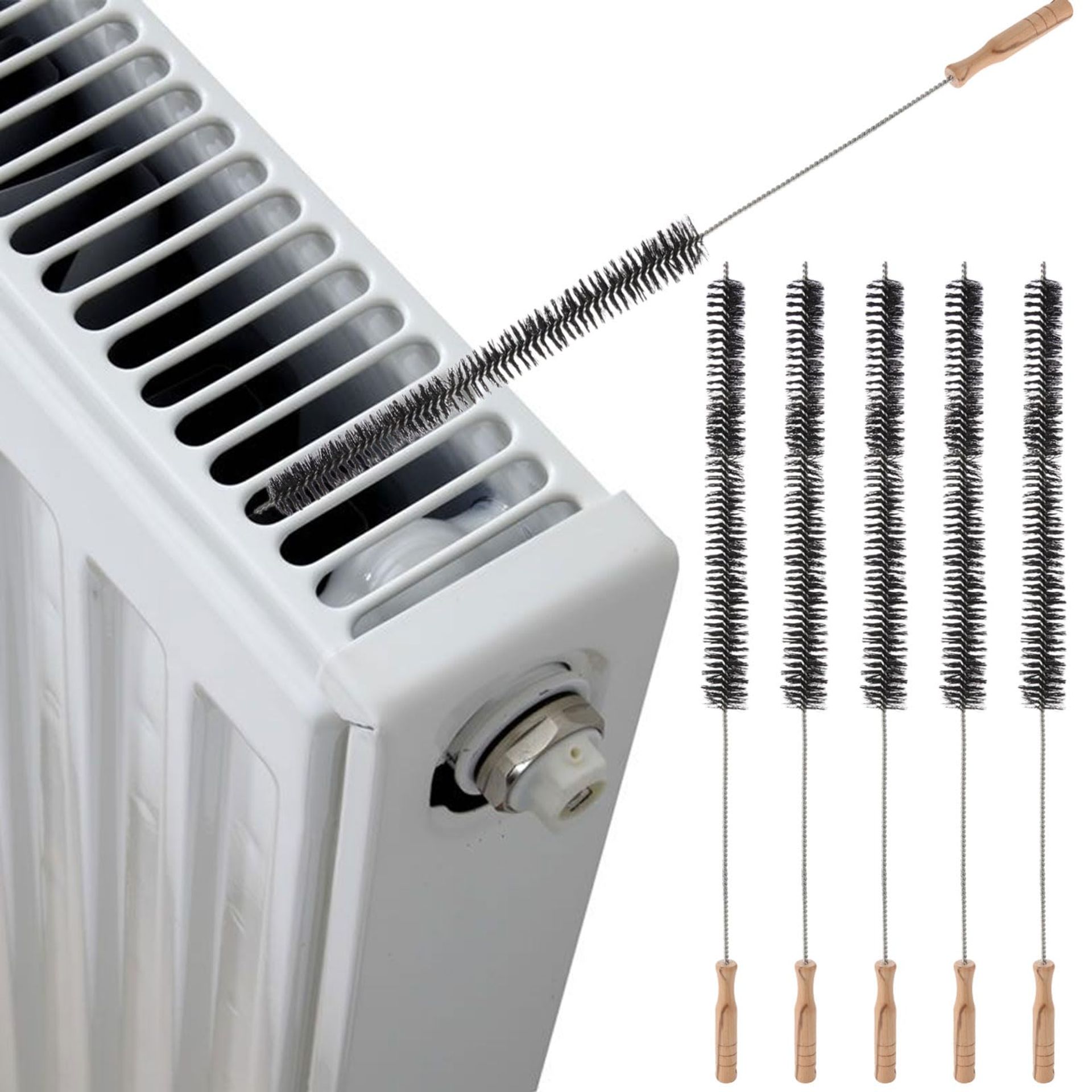 Flexible Radiator Cleaner Brush Set – 6 Pack, 70cm Long, Ideal for Radiators, Dryers & Washing Machines