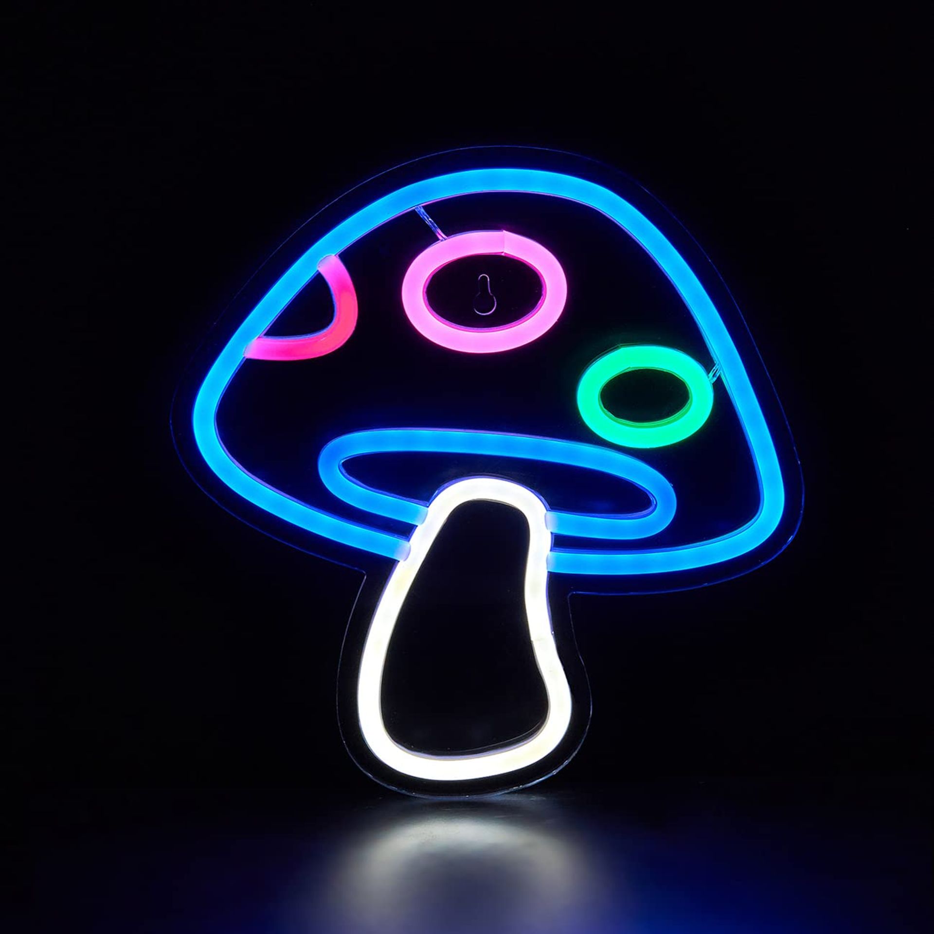 LED Neon Mushroom Sign - USB Powered, Cute Wall Art Light for Kids' Bedroom, Game Room, Living Room Decor