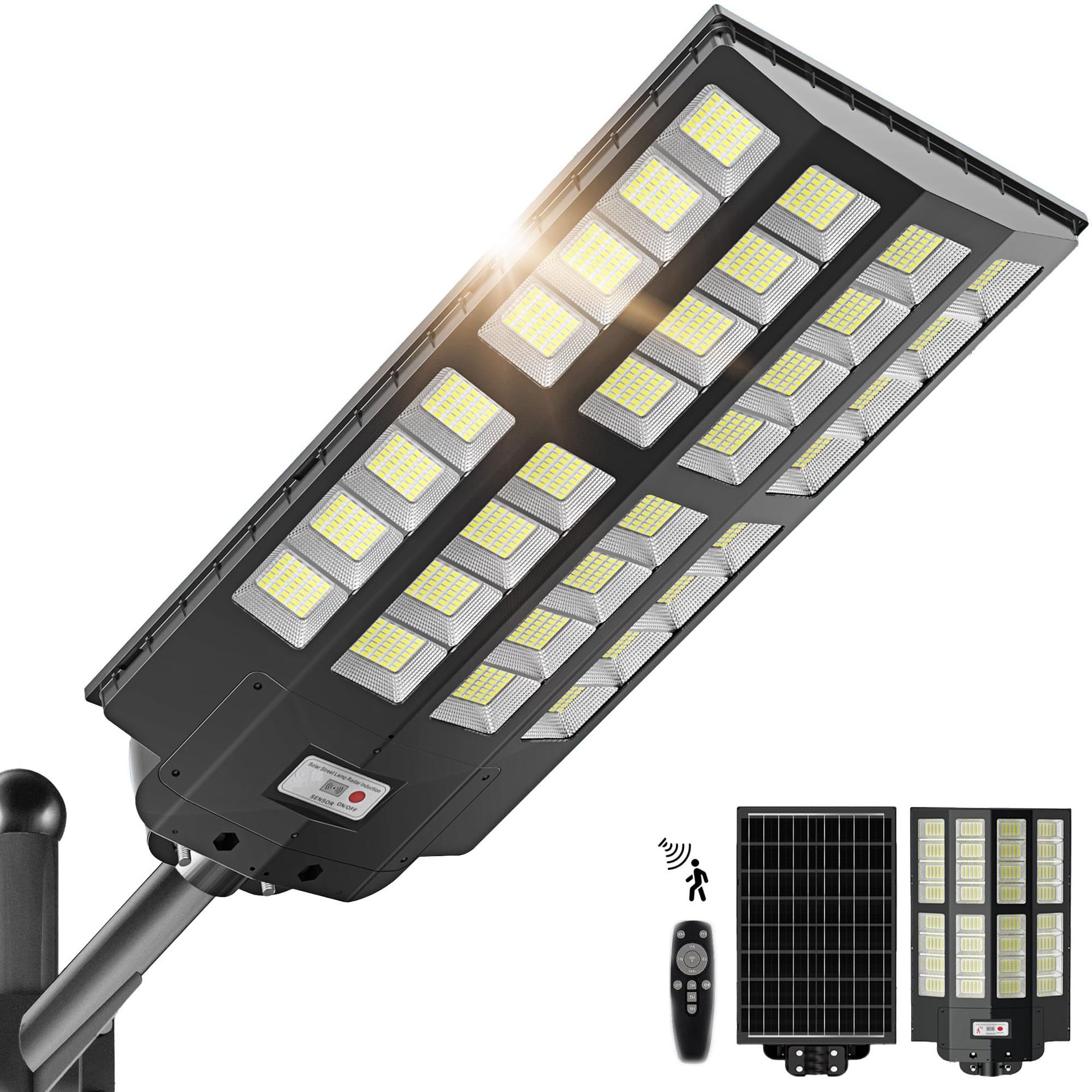Solar Lights Outdoor Garden 4200W Motion Sensor IP66 Waterproof Street Wa
