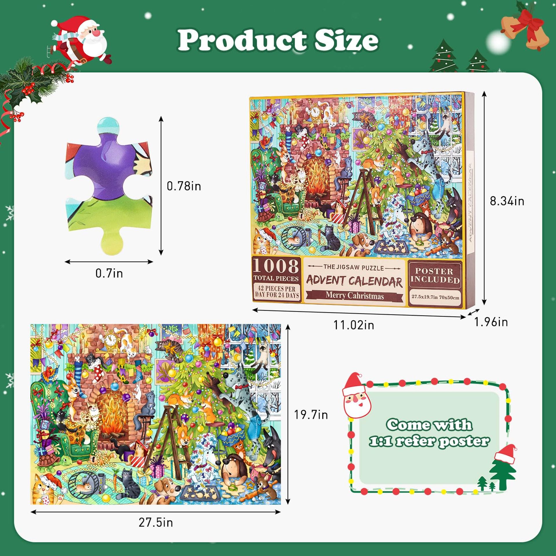 Calendrier de l'Avent - 24 Puzzles Eurographics-9924-5919 50 pièces Puzzles - Villes et Villages