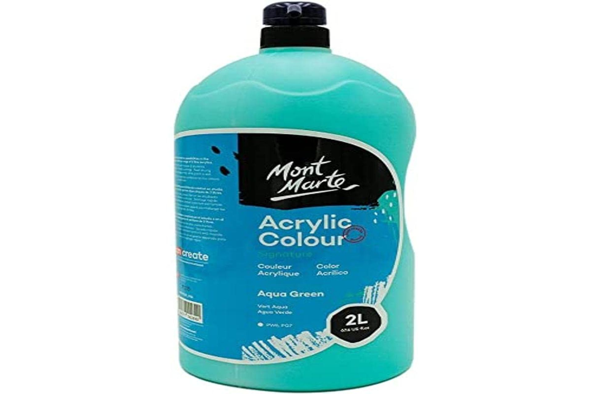 Discovery School Acrylic Paint 2 Litre for Students & Artists Fast Drying Pump Lid - Aqua Green 2 L