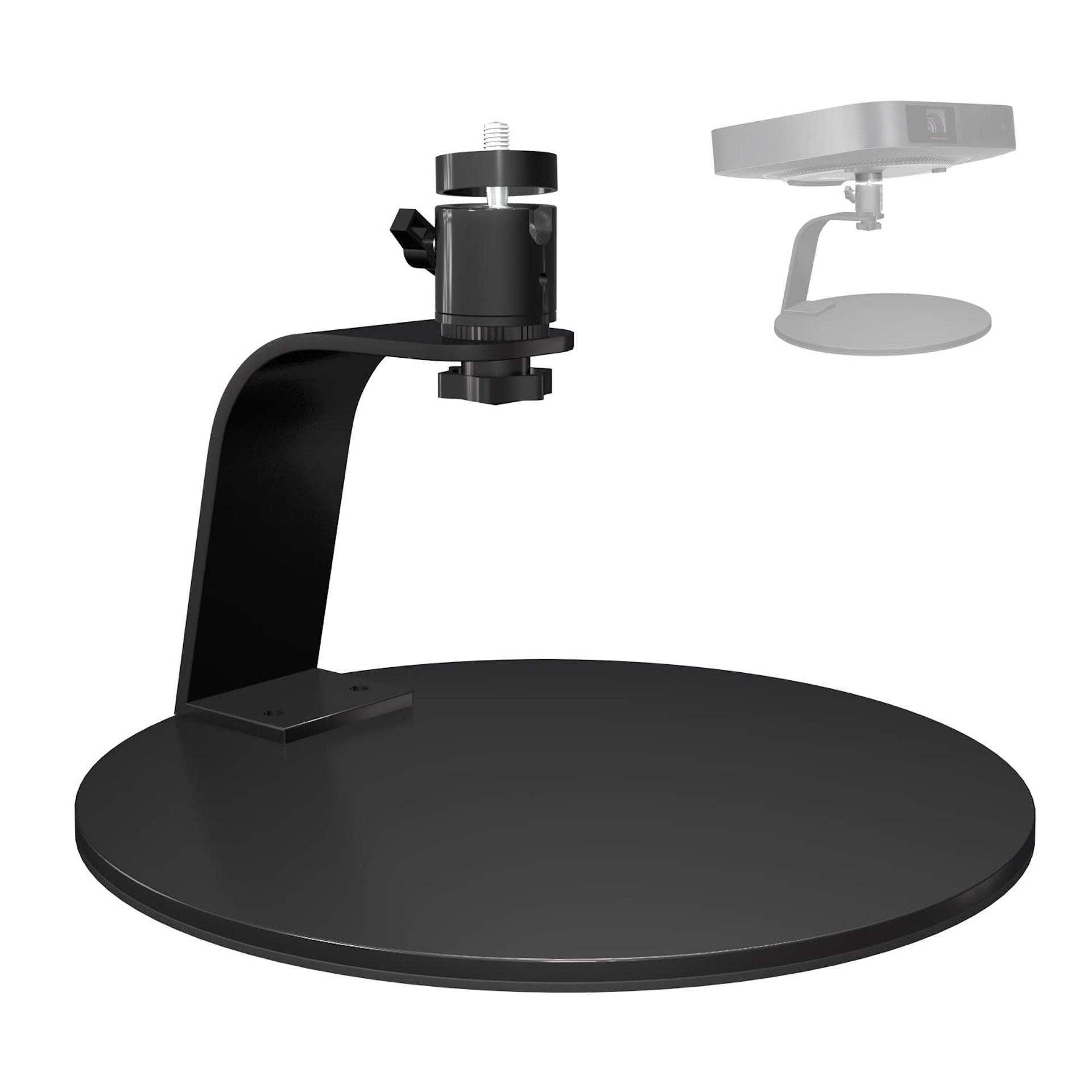 Desktop Mini Projector Stand 360° Rotation Adjustable Angle Mount Compatible with XGIMI Epson Nebula VANKYO YABER - Black