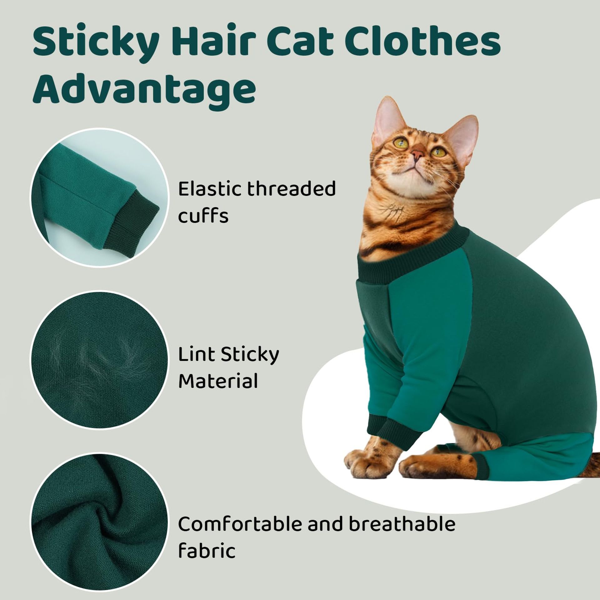 Sticky Hair Cat Sweater For Sphynx Cats - Warm Turtleneck Jumper