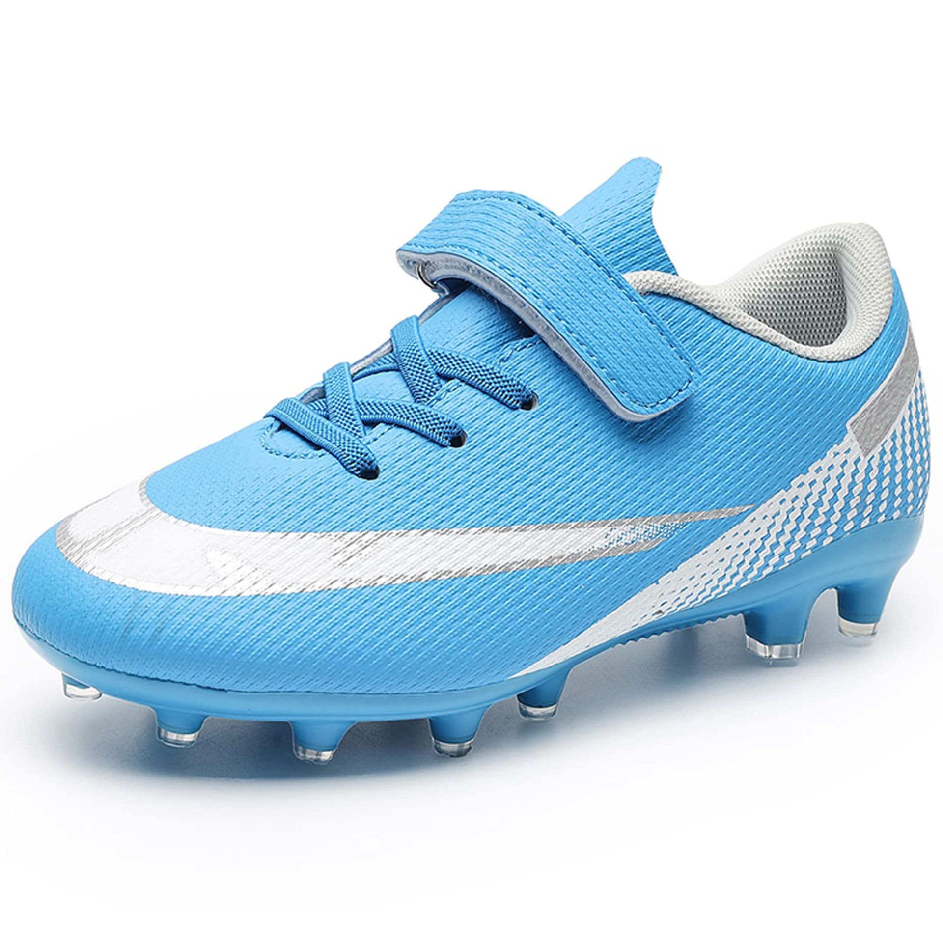 Boys' Astro Turf Football Boots Outdoor Trainers with Spikes for Kids & Teens - Blue 11 UK Child