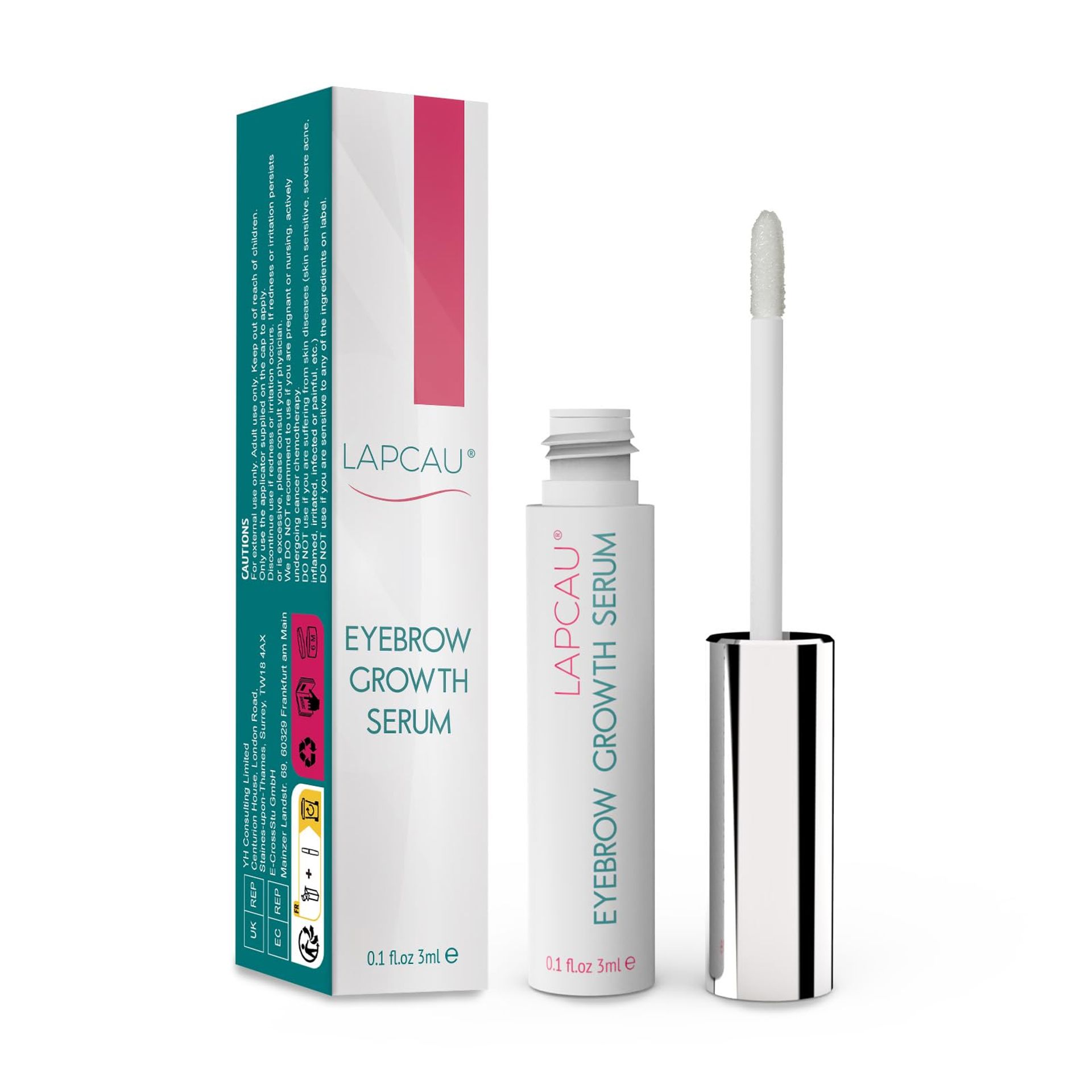 LAPCAU Eyebrow Growth Serum, Brow Serum for Fuller, Thicker, Healthier Brows, 3ml Eyebrow Conditioner, Natural Brow Enhancing Formula, Biotinoyl Tripeptide-1 - Valentines
