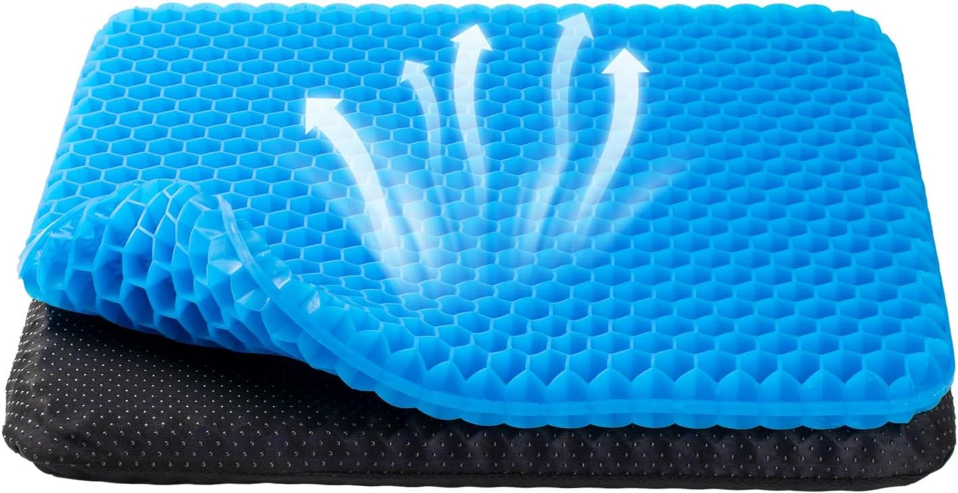Thicker Gel Seat Cushion 3.5cm – Breathable Cooling Support for Office, Home & Car, Ergonomic Comfort for Long Sitting & Sciatica Relief