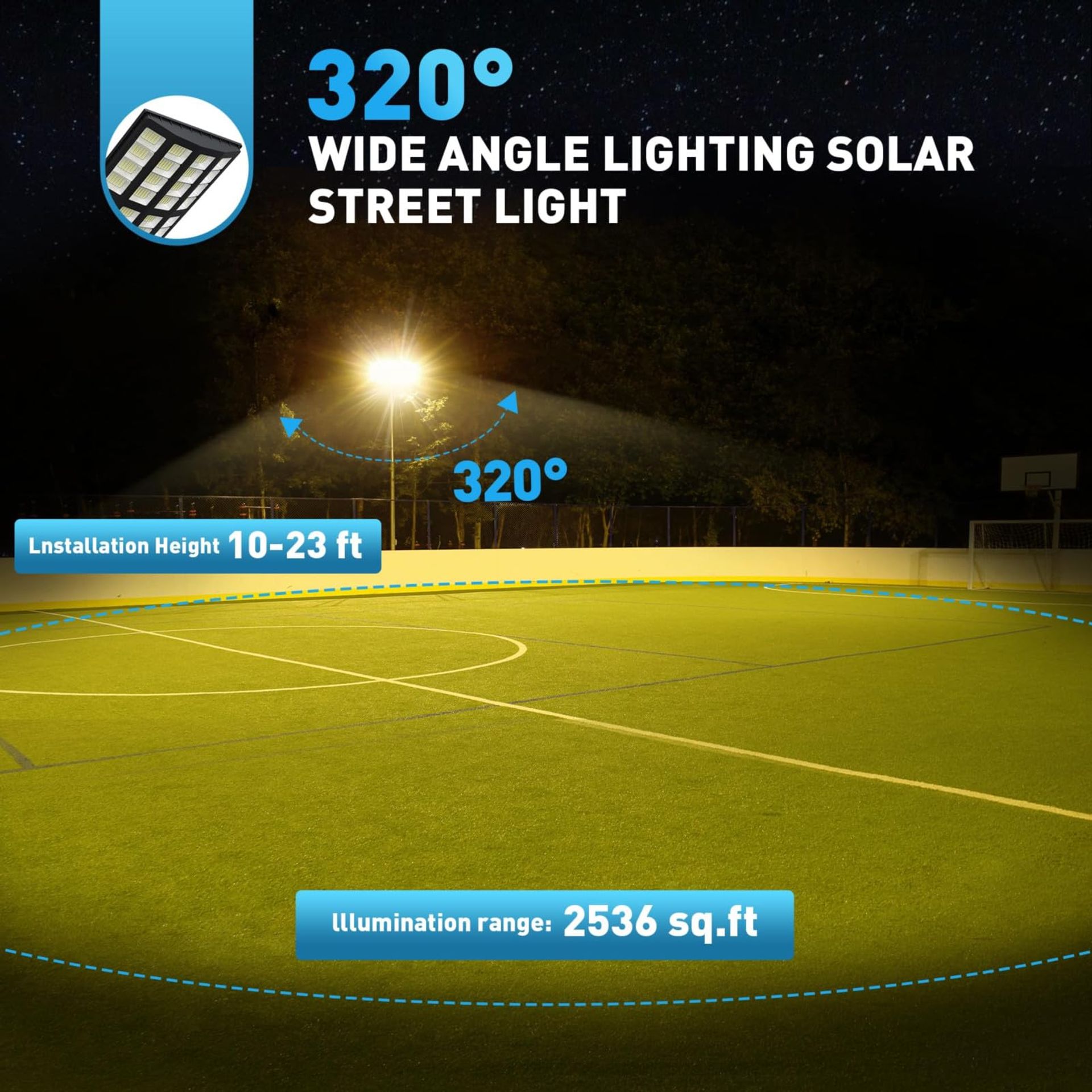 Solar Lights Outdoor Garden 4200W Motion Sensor IP66 Waterproof Street Wa