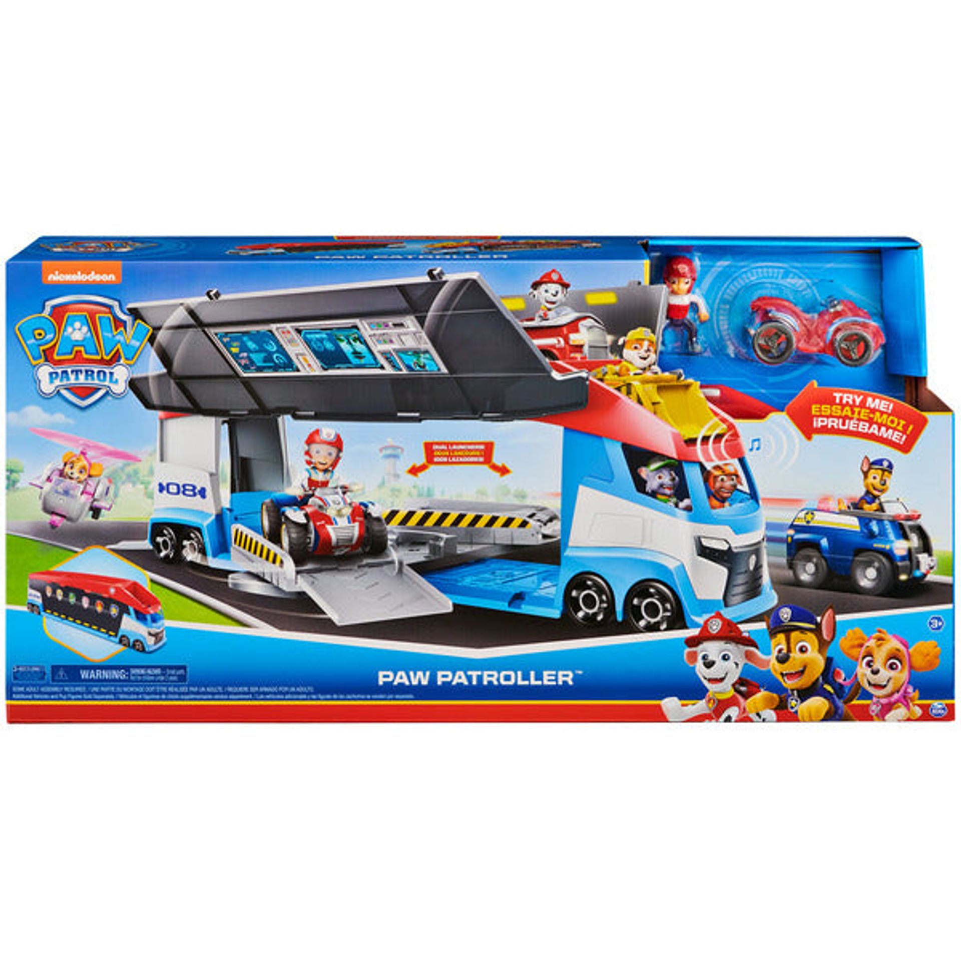 PAW Patrol Transforming PAW Patroller Toy Vehicle With Ryder Figure & ATV, Dual Launchers & Sound Effects - View #7