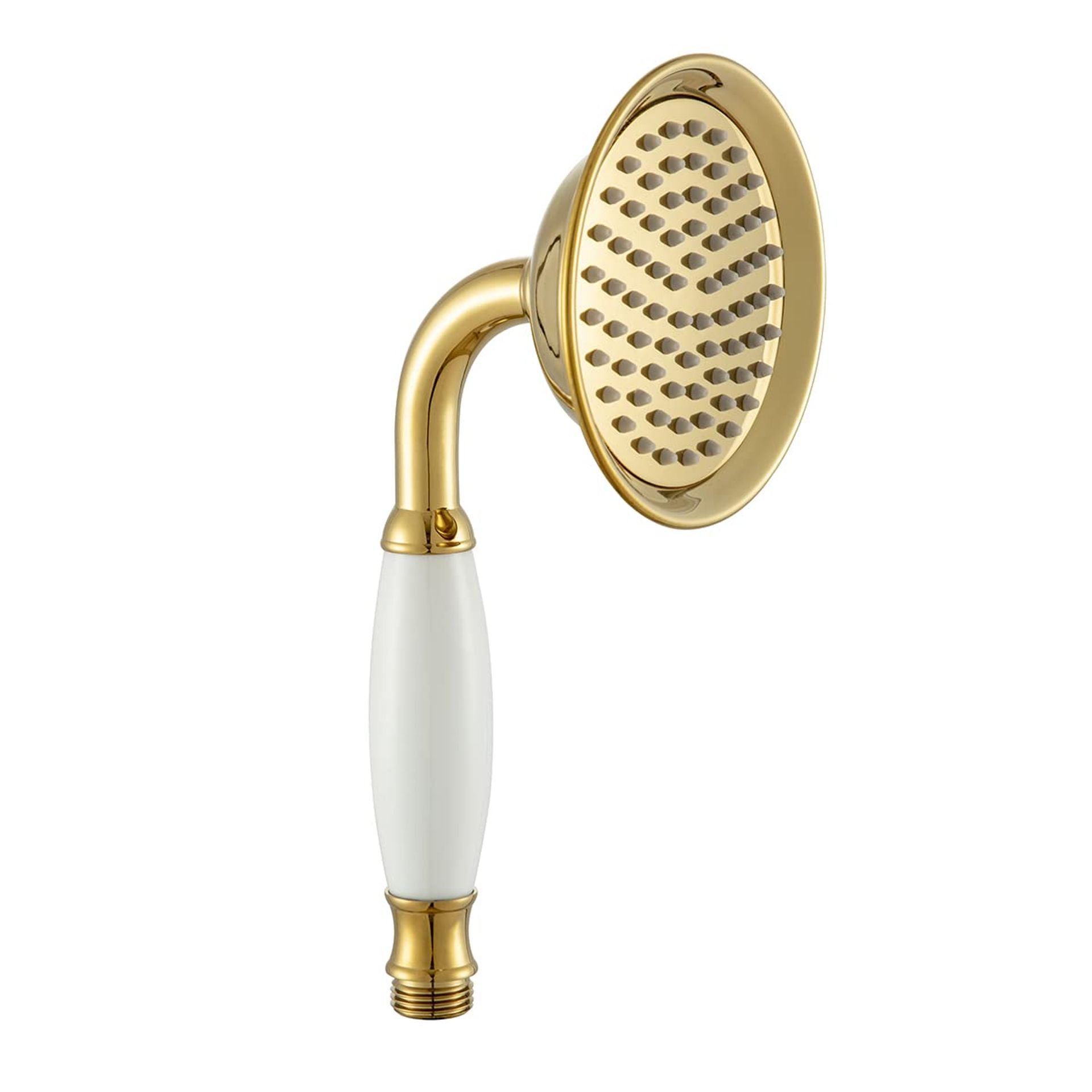 Traditional Victorian Style Handheld Shower Head Solid Brass 108mm - Gold