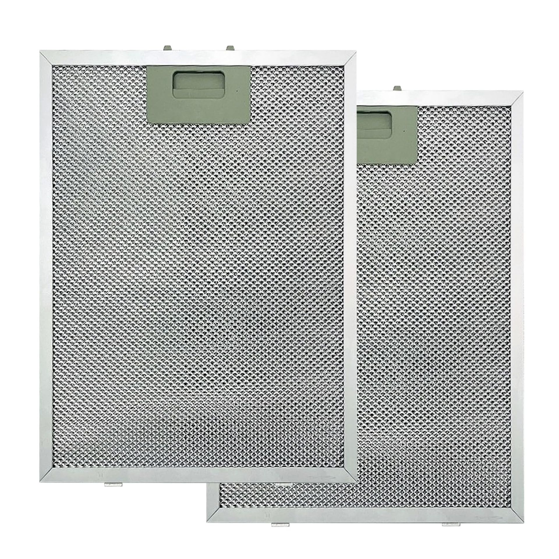 Universal Cooker Hood Metal Grease Filters 2 Pack Durable 5-Layer Aluminium Mesh Easy Install - Silver 260x230x9mm