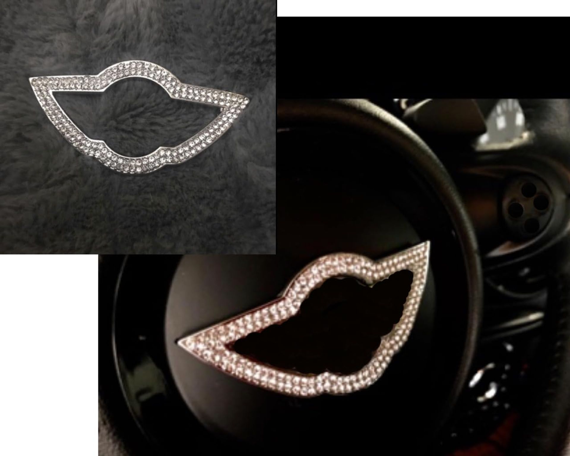 Auto Interieur Trim Bling Accessoires Auto Binnen Deur Handvat Stickers Strass Decals Sticker fit voor Mini Cooper R55 R56 R60 2014-2019 (Zilver, F56