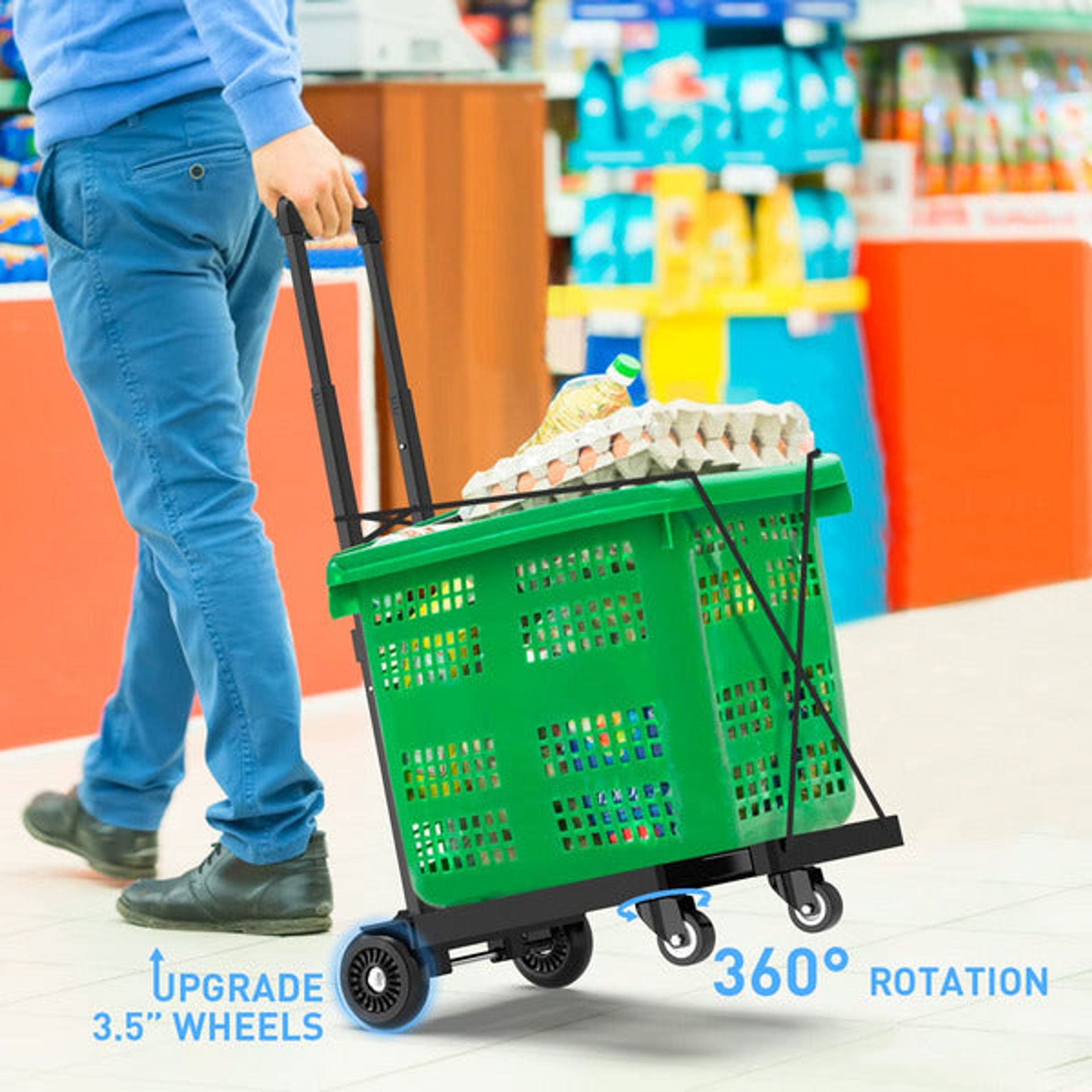 SAILUN Folding Hand Truck Heavy Duty Foldable Trolley On | FindTheDeal - View #4