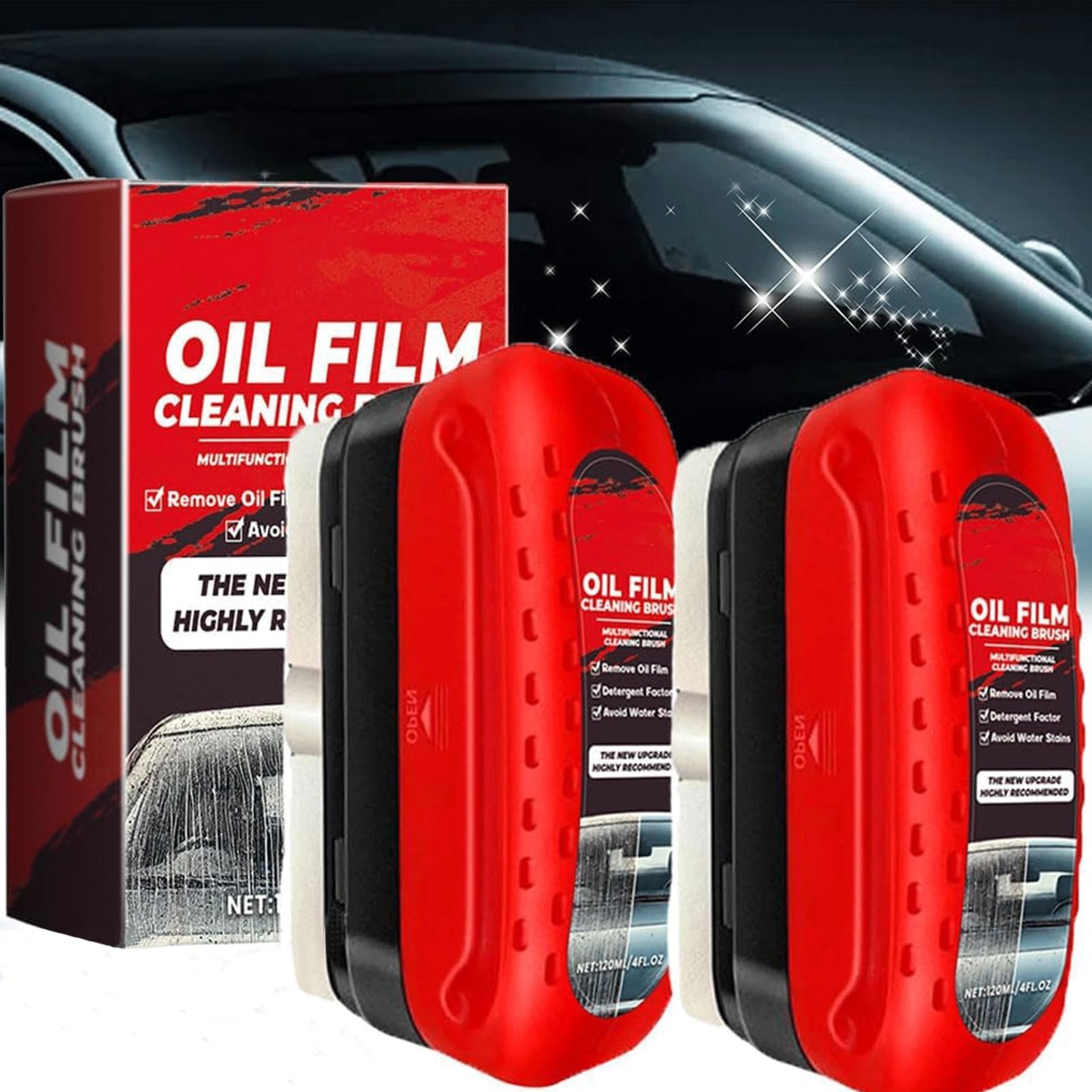 Glass Cleaning Board Set - Enhance Visibility, Easy Oil Film Removal for Car Windows (2 Sets)