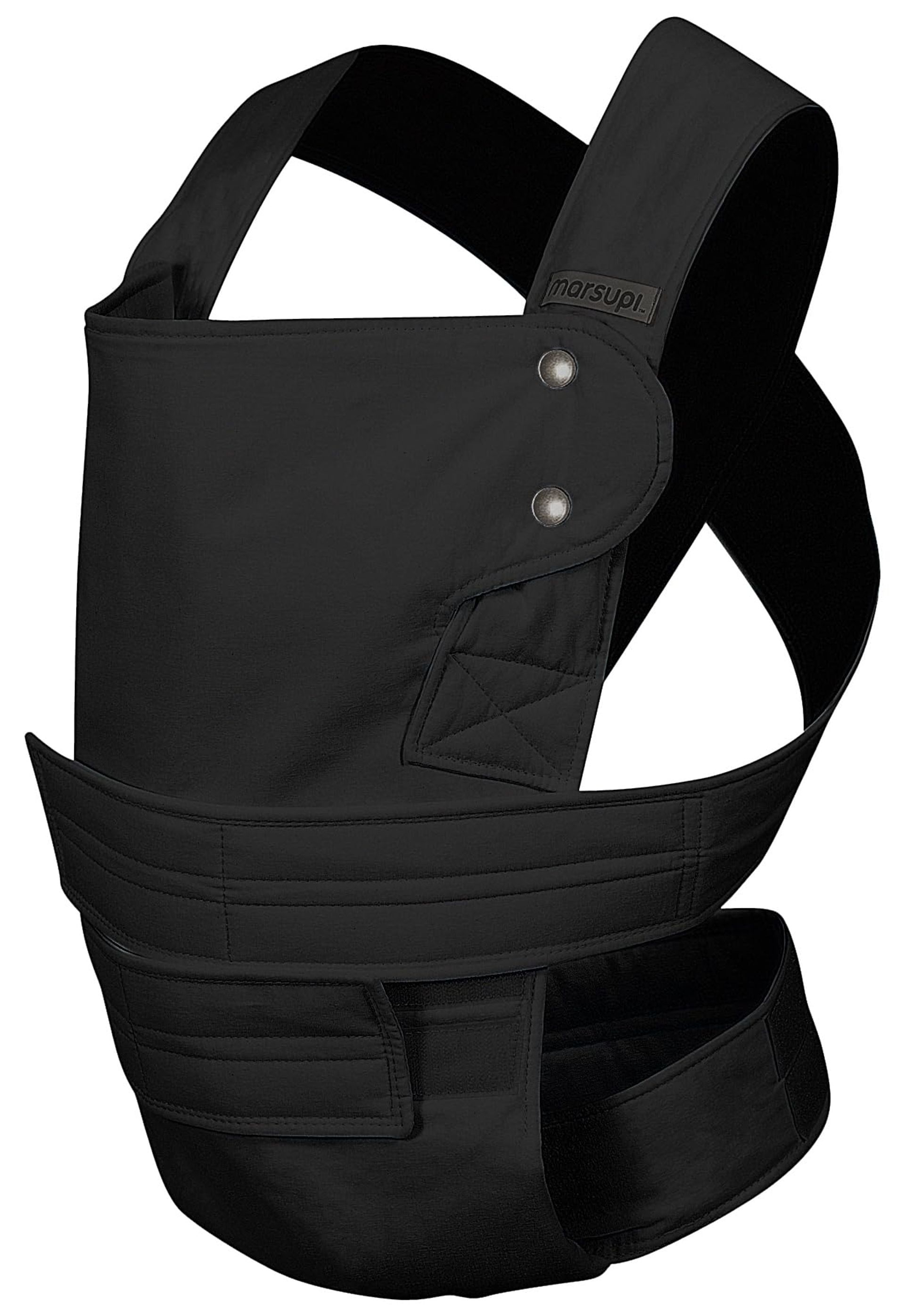 Marsupi 2.0 Baby Carrier for Newborns Lightweight Compact Design with Hook and Loop Fastening - Black XL