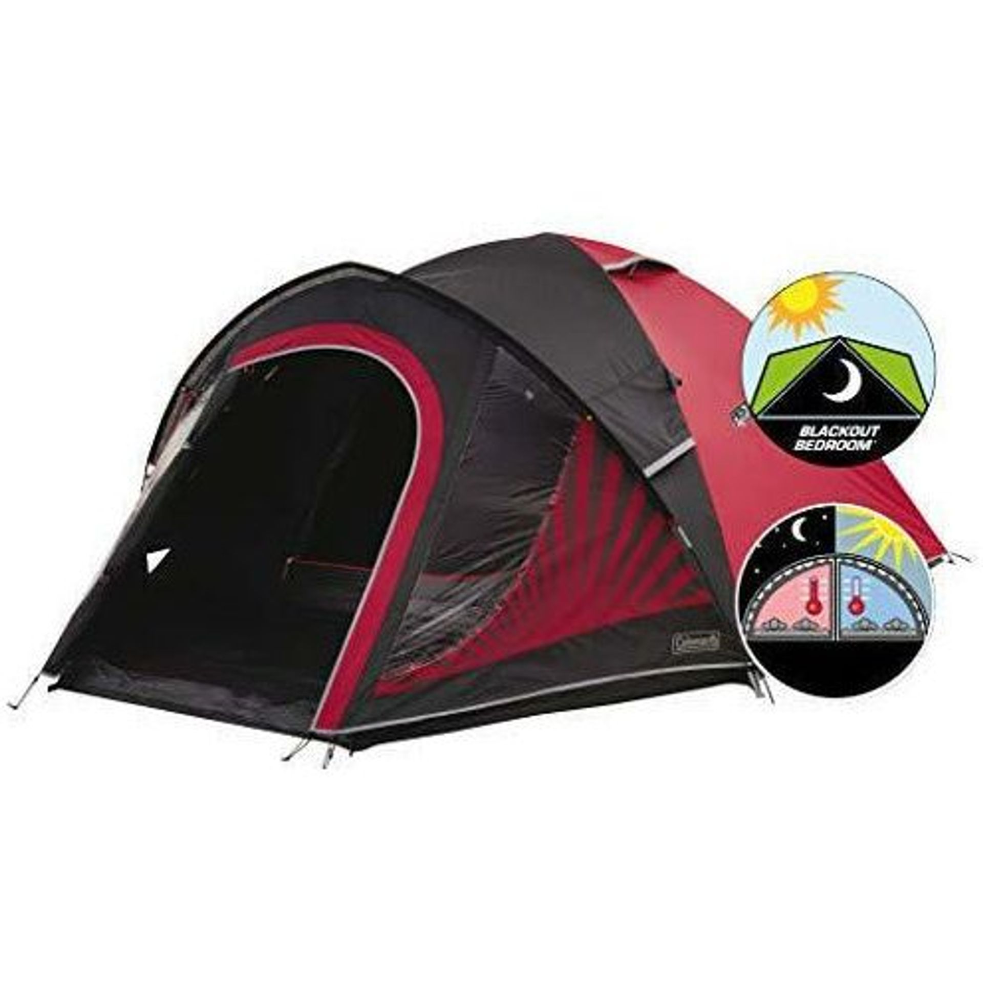 Coleman Tent The BlackOut 4, 4 Man Tent With BlackOut Bedroom