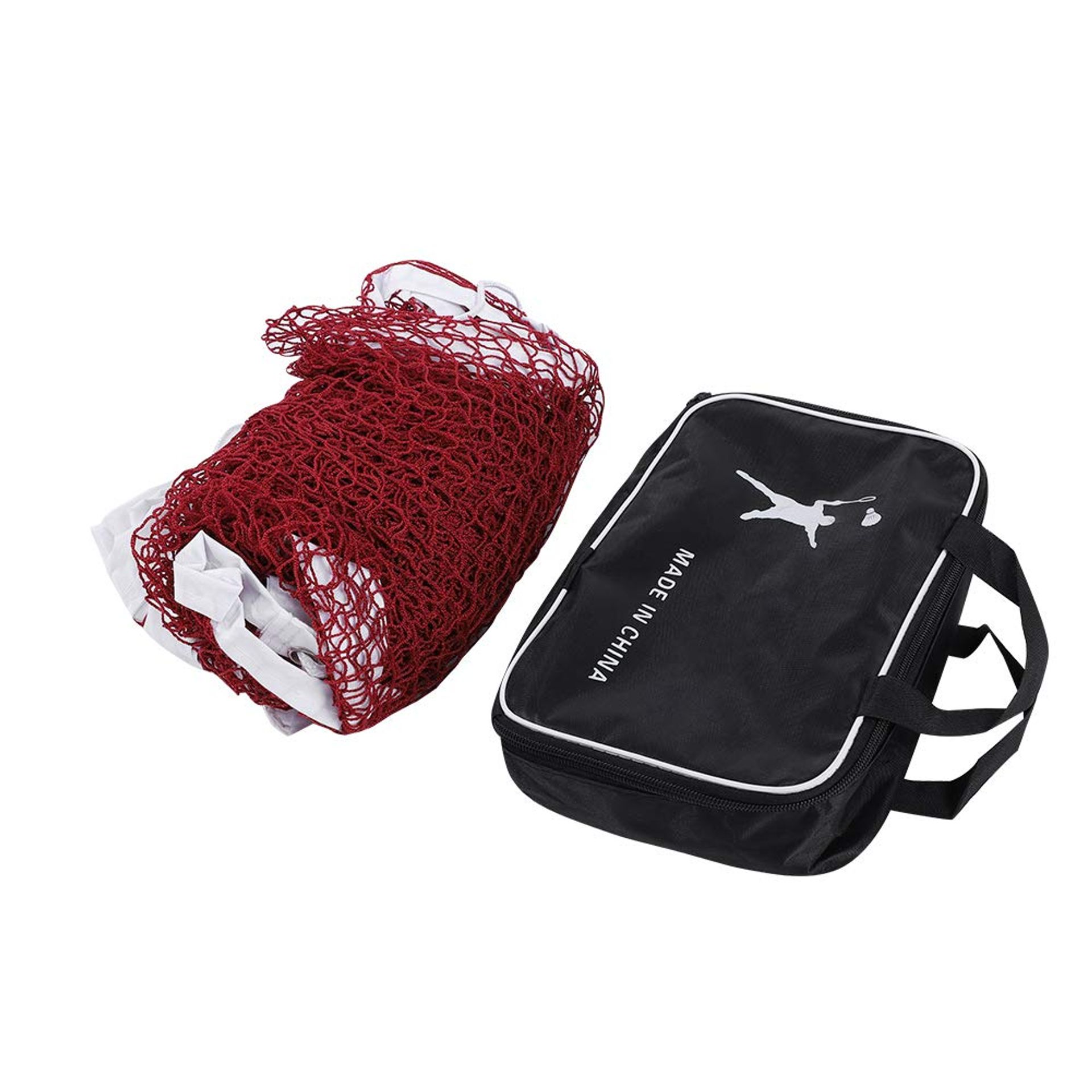 Professional Outdoor Badminton Net - Standard Size, Durable Polypropylene Mesh, Red/White