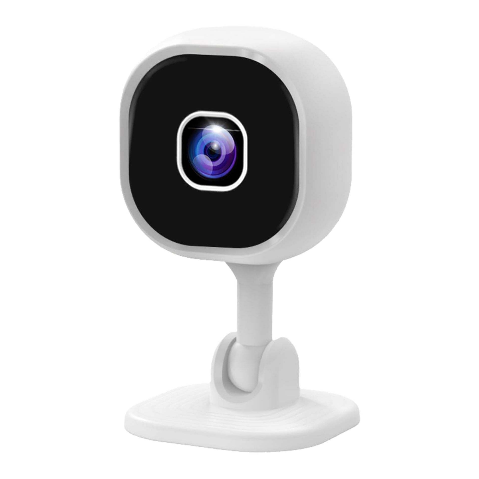 1080P Indoor Security Mini Camera - Motion Detection, Night Vision, 2-Way Audio, White