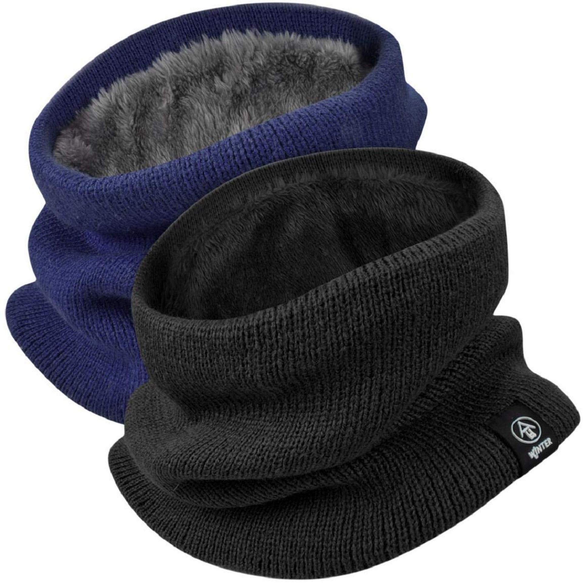 Yuson Girl Winter Knitted Fleece Snood Scarf Neck Warmer Windproof Stretchy for Women Men Sports Running