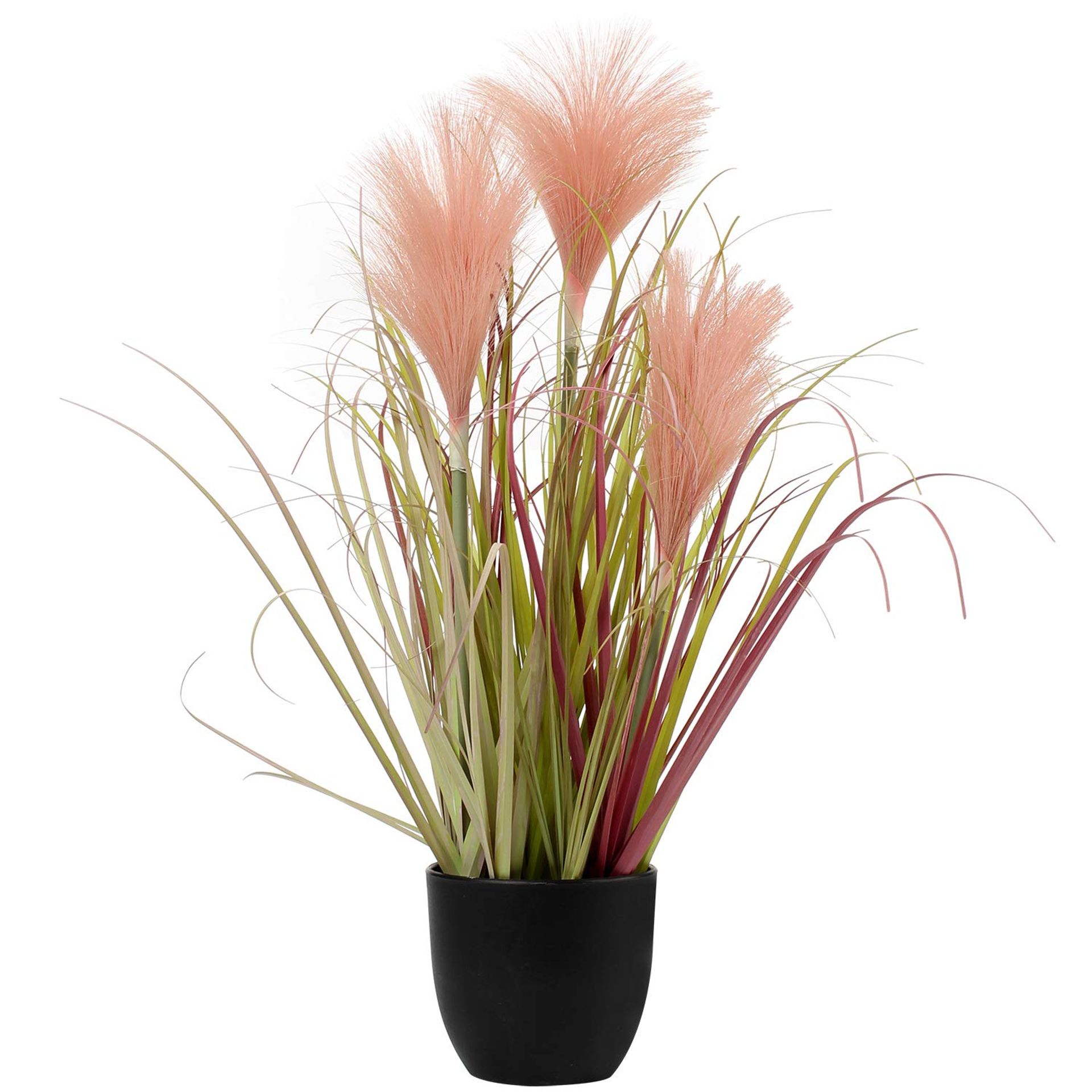 40CM Fake Pampas Grass Artificial Plants Indoors, Pink Faux Pampas Grass in Pot Decorative Greeneries for Home Décor, Living Room, Bathroom, Kitchen, Bedroom, Office, Table Decorations