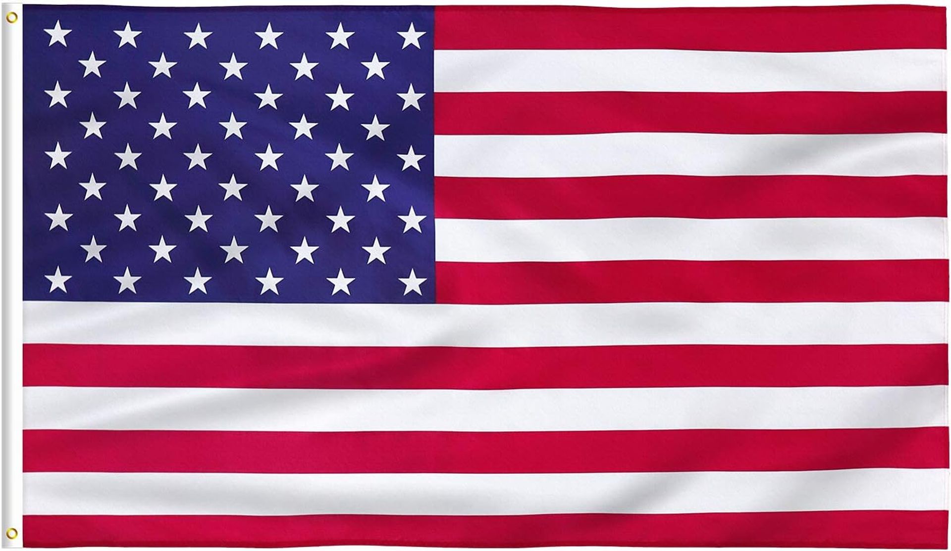 Embroidered American Flag 3x5ft – Heavy-Duty Nylon with Sewn Stripes, Brass Grommets & Fade-Resistant Colours for Outdoor/Indoor Use
