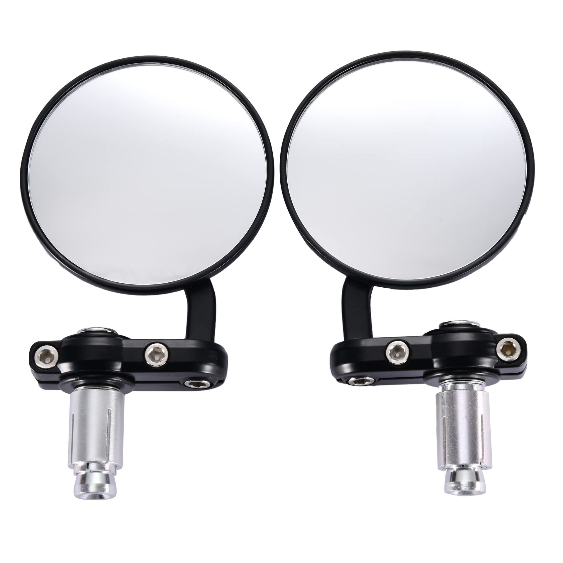 Motorcycle 7/8" Handlebar Side Mirrors – Universal Replacement for Scooter, Moped, ATV & Buggy – Pack of 2