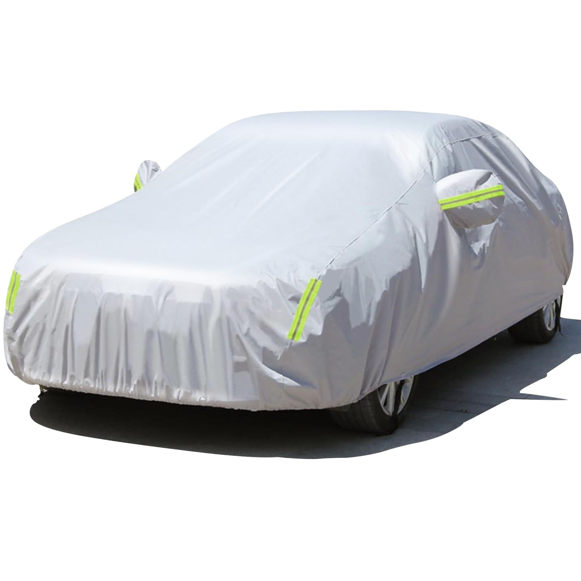 Car Cover Waterproof All Weather Outdoor Full Protection Rain Sun UV Resistant Universal Fit for Sedan - Silver 435x180x160cm
