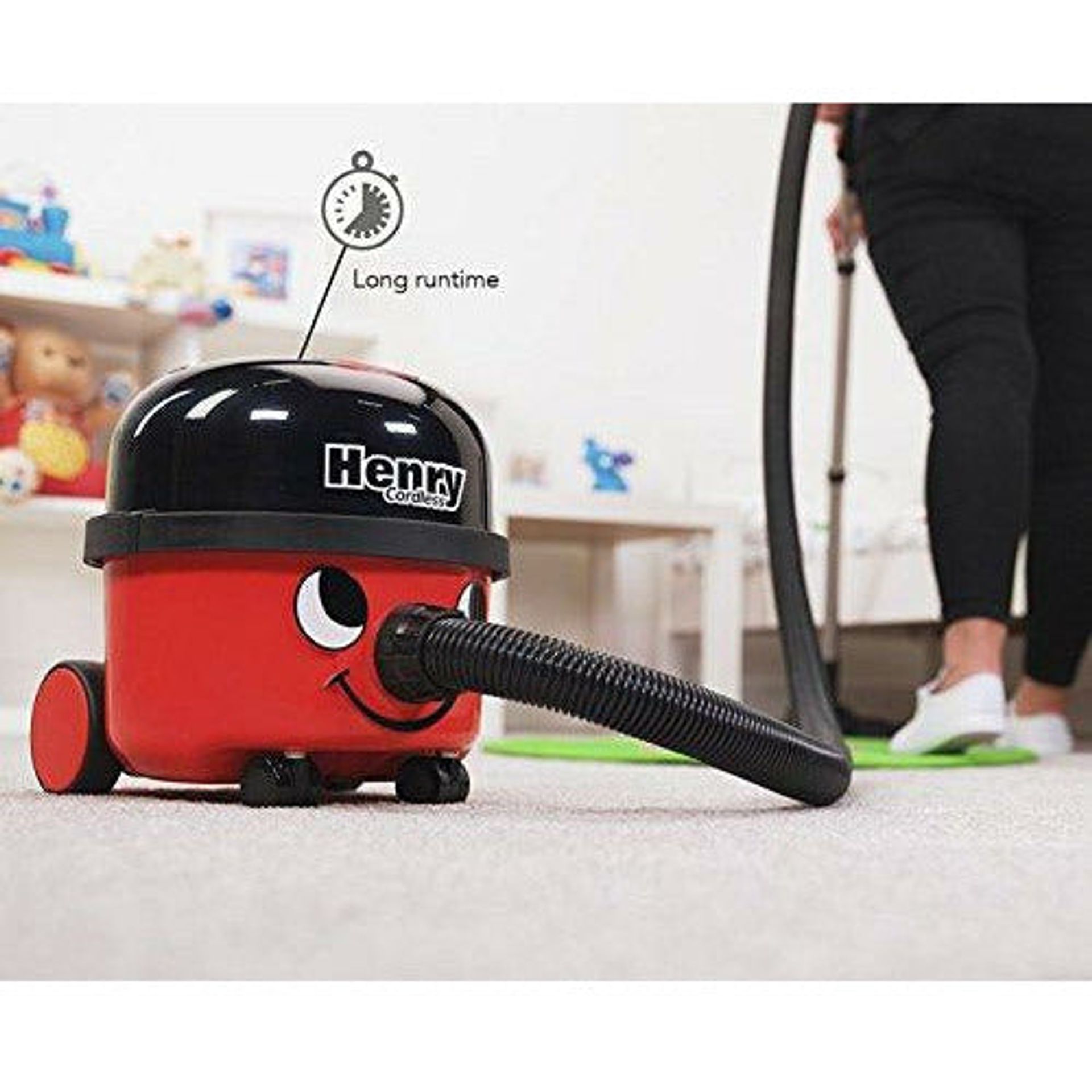 Numatic HVB160 Cordless Henry Cylinder Vacuum Cleaner With 2 X 36