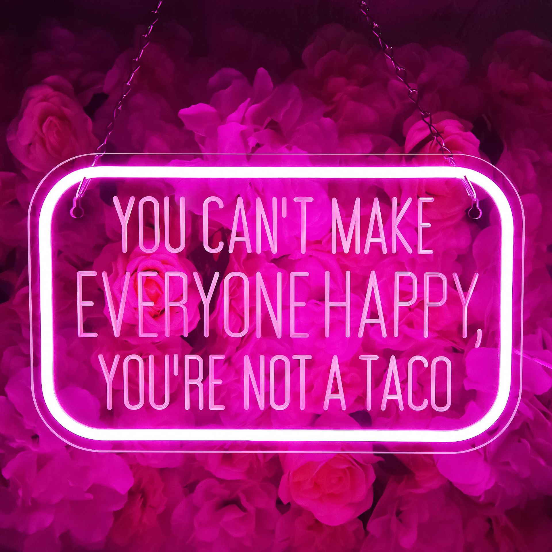 LED Neon Sign Humorous 'You Not a Taco' 3D Engraved Light for Bedroom, Bar or Party Wall Décor - You Not a Taco 8.2*13.7 IN