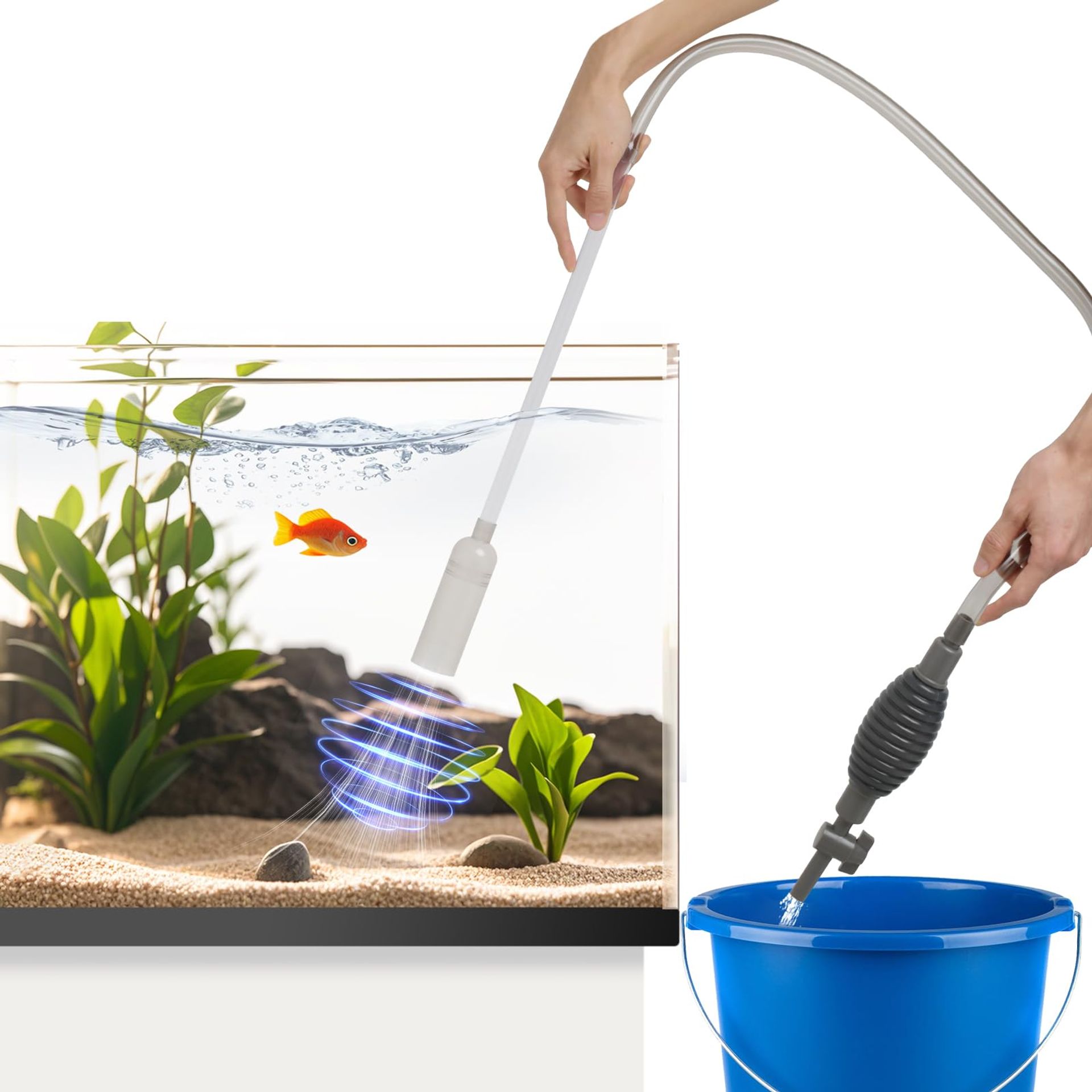 Fish Tank Cleaner & Gravel Syphon Hoover - Efficient Aquarium Cleaning, Easy Maintenance
