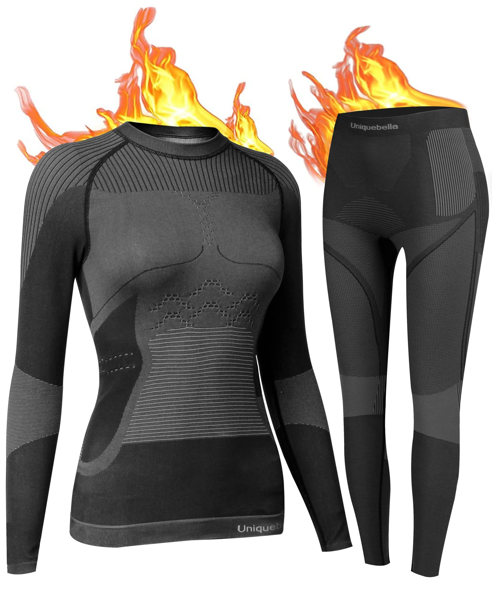 Women's Thermal Underwear Set - Quick Dry, Winter-Ready for Skiing, Sport & Yoga
