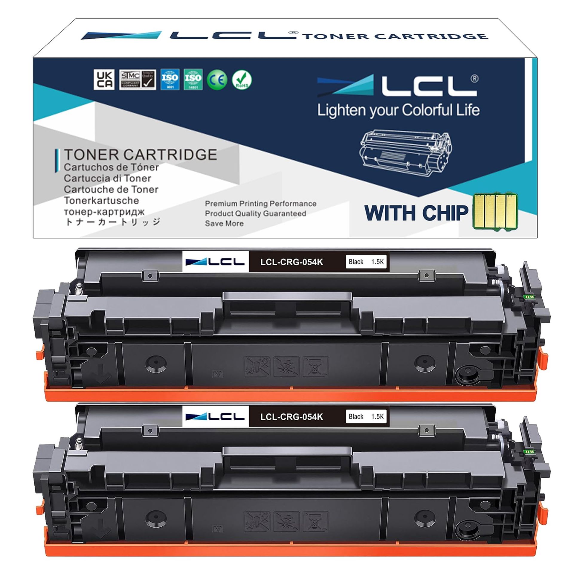 Canon Compatible Toner Cartridge 054 CRG-054 3024C002 for i-SENSYS Printers (2 Pack) - Black Regular Capacity