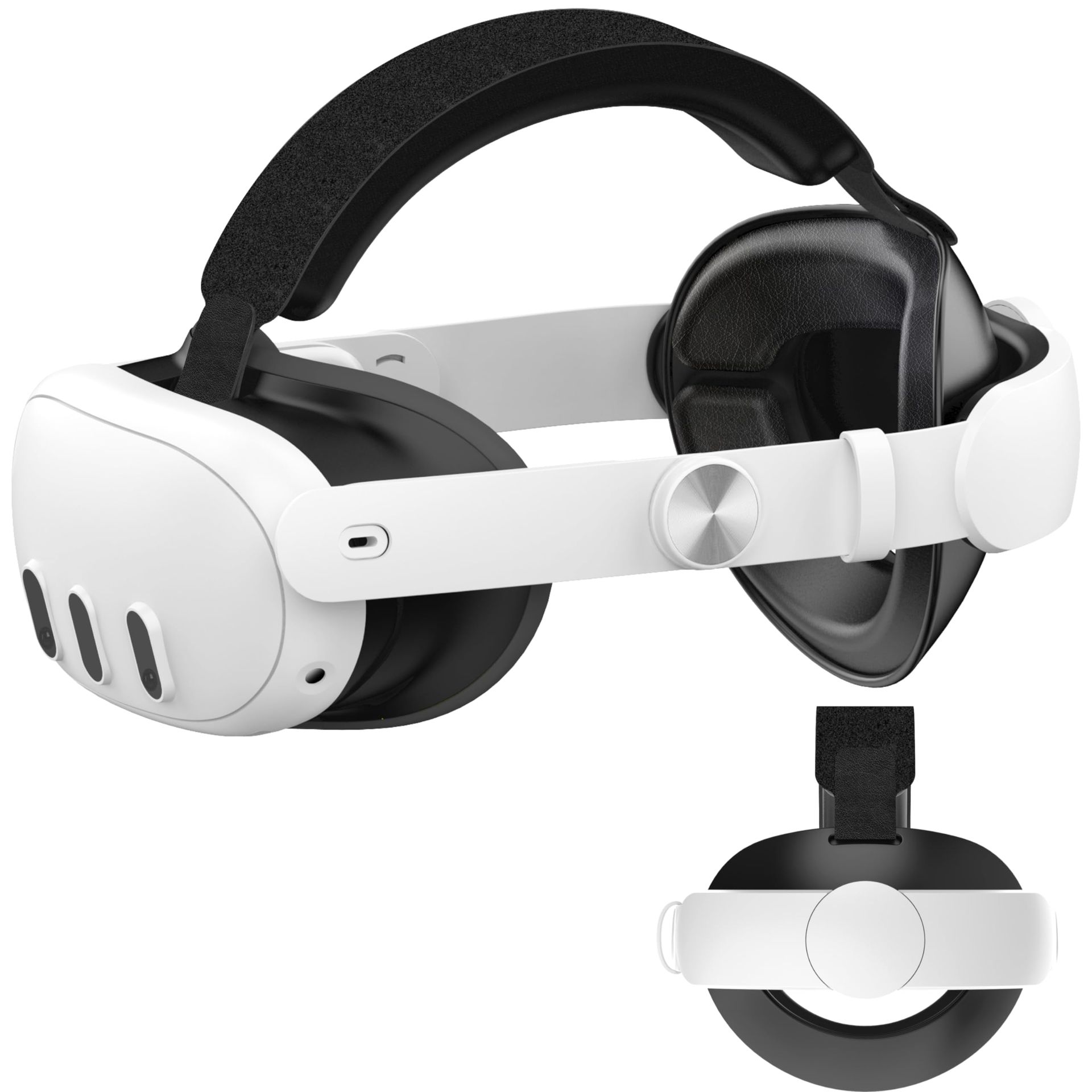 Comfortable Adjustable Head Strap Compatible with Meta Quest 3 VR Headset Accessories - White