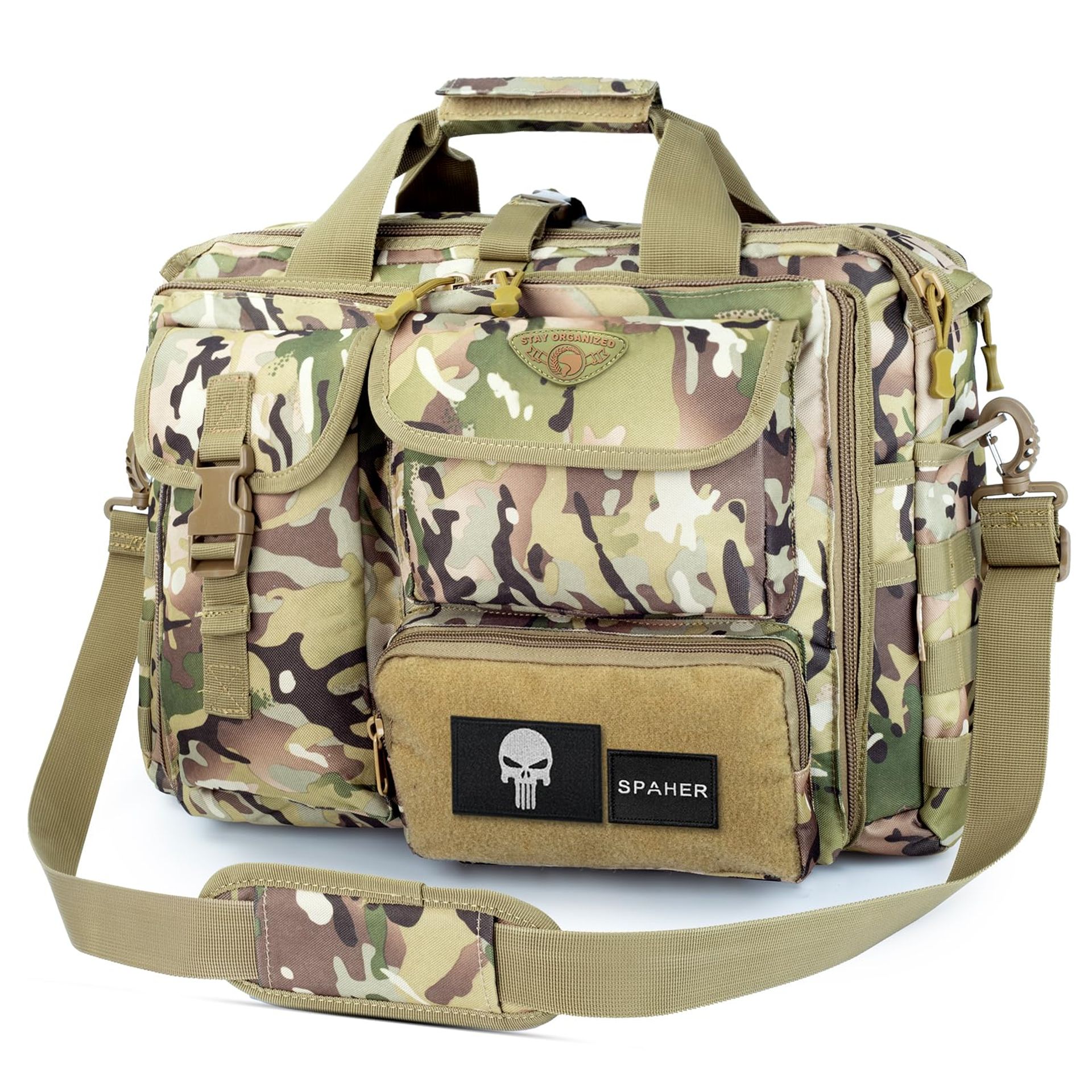 Men's Laptop Bag Briefcase Fits 15.6-17 Inch Laptop Water-Resistant Business Shoulder Messenger Bag - L-15.6/17"-cp L