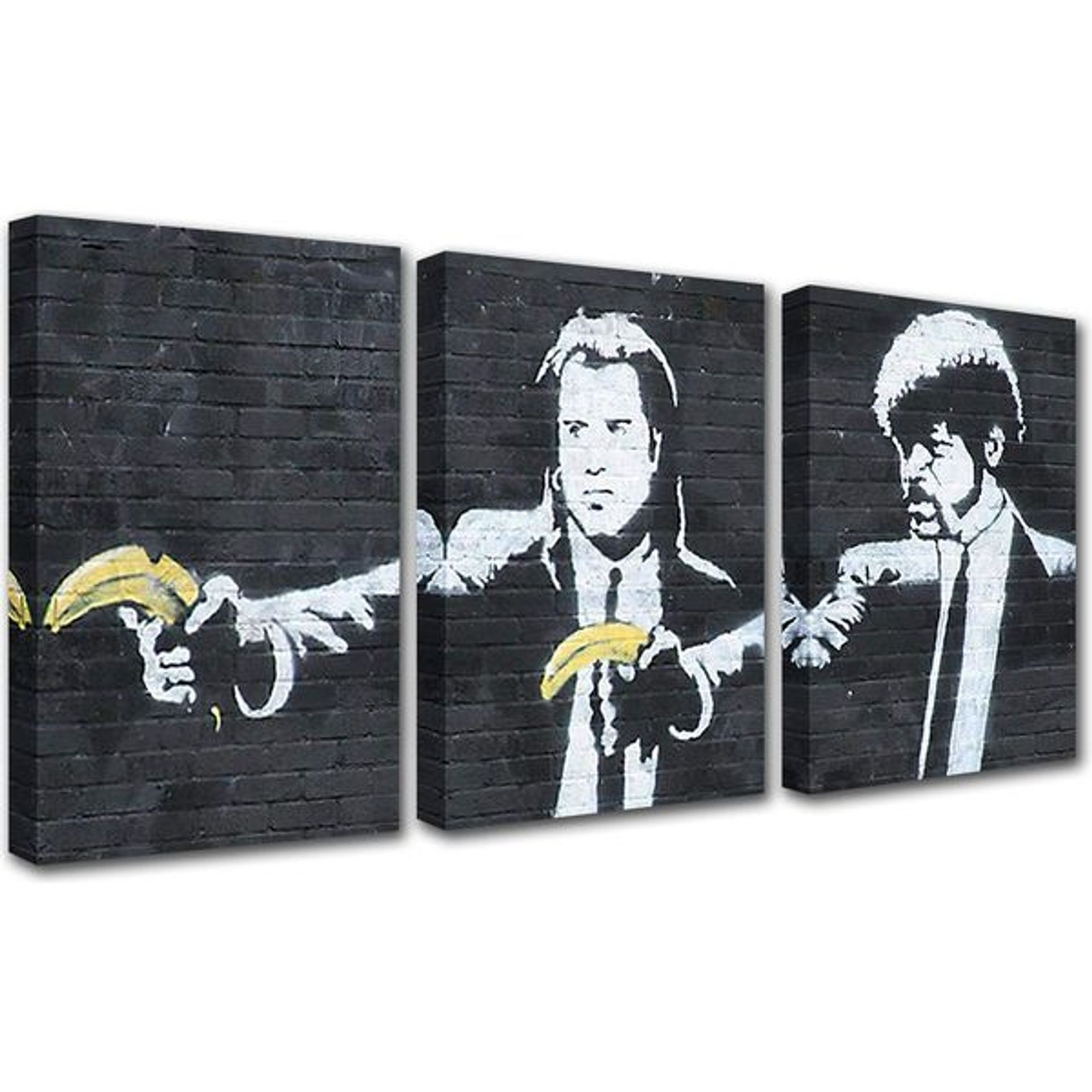 Banksy Canvas Wall Art – Pop Street Graffiti Poster, 16x12 Inch, Cool Modern Decor
