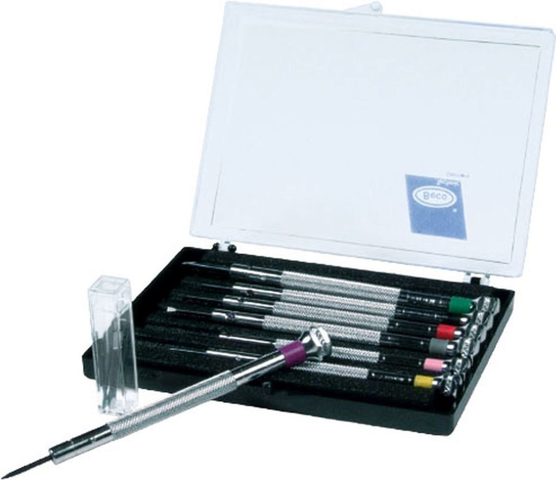 Precision Watchmaker Screwdriver Set 7-Piece Non-Slip Handles Ideal for Watch Repair - Black 205941