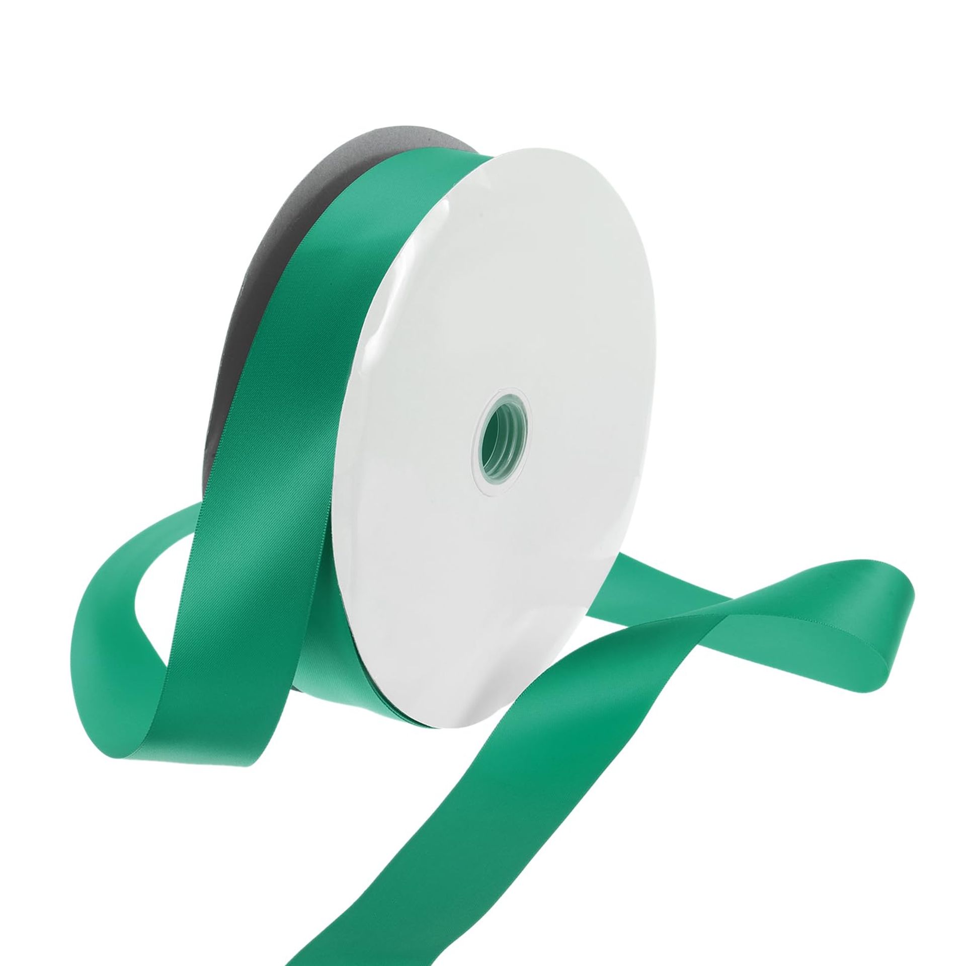 Rebower 38mm Satin Ribbon 91m Thick Double Face Grosgrain Silk Ribbon, [for Gift Wrapping, Hair Bows, Wedding, Cake, Flower] - 100 Yard/300ft/ Forest Green